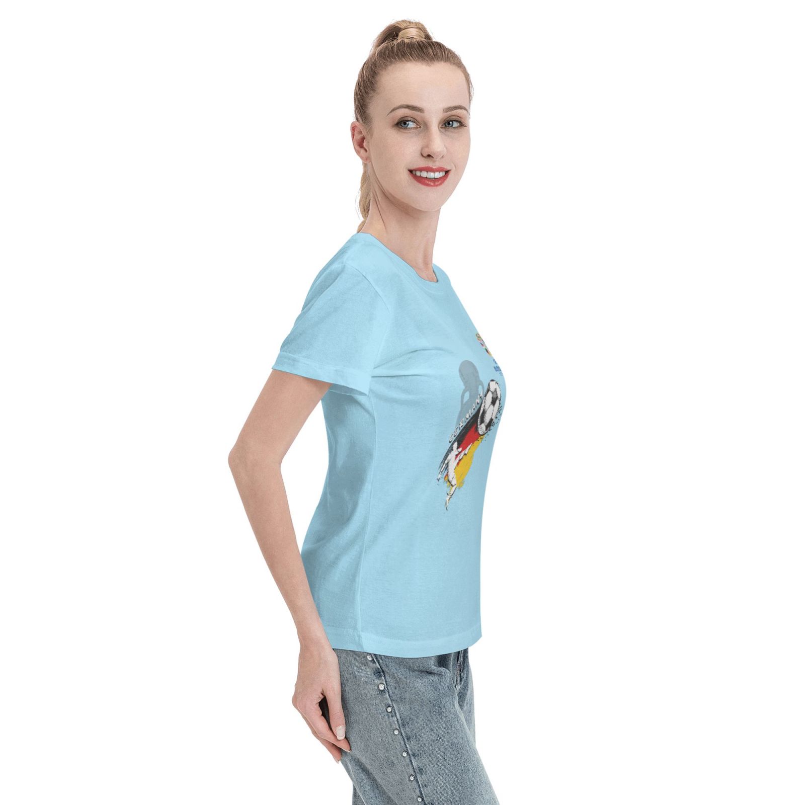 Women's Germany EURO 2024 Basic Short Sleeve T-Shirt WBT1680 - Soccerfana