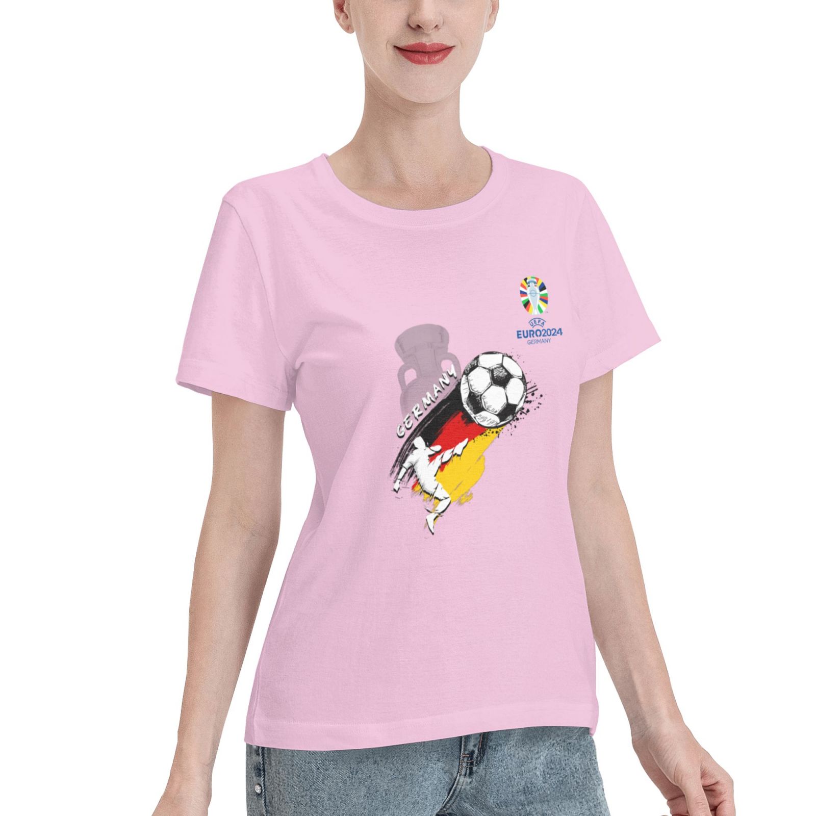 Women's Germany EURO 2024 Basic Short Sleeve T-Shirt WBT1680 - Soccerfana