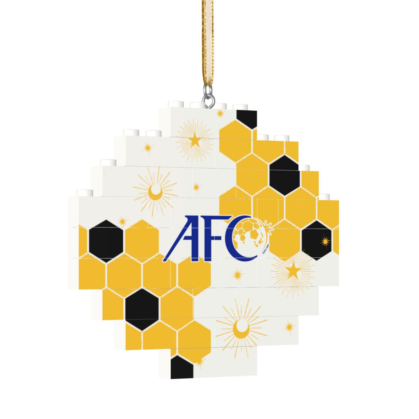 Asian Football Confederation Building Block Puzzle Ornament BBP2015 - Soccerfana