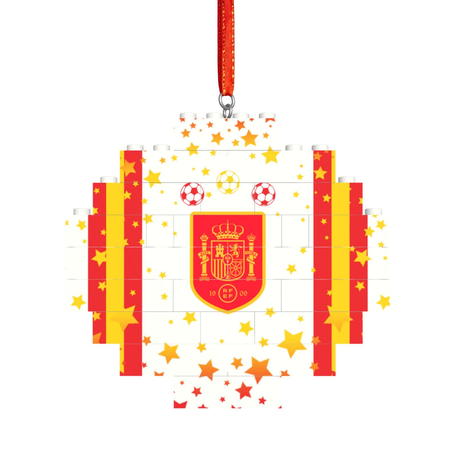 Spain Building Block Puzzle Ornament BBP2026 - Soccerfana