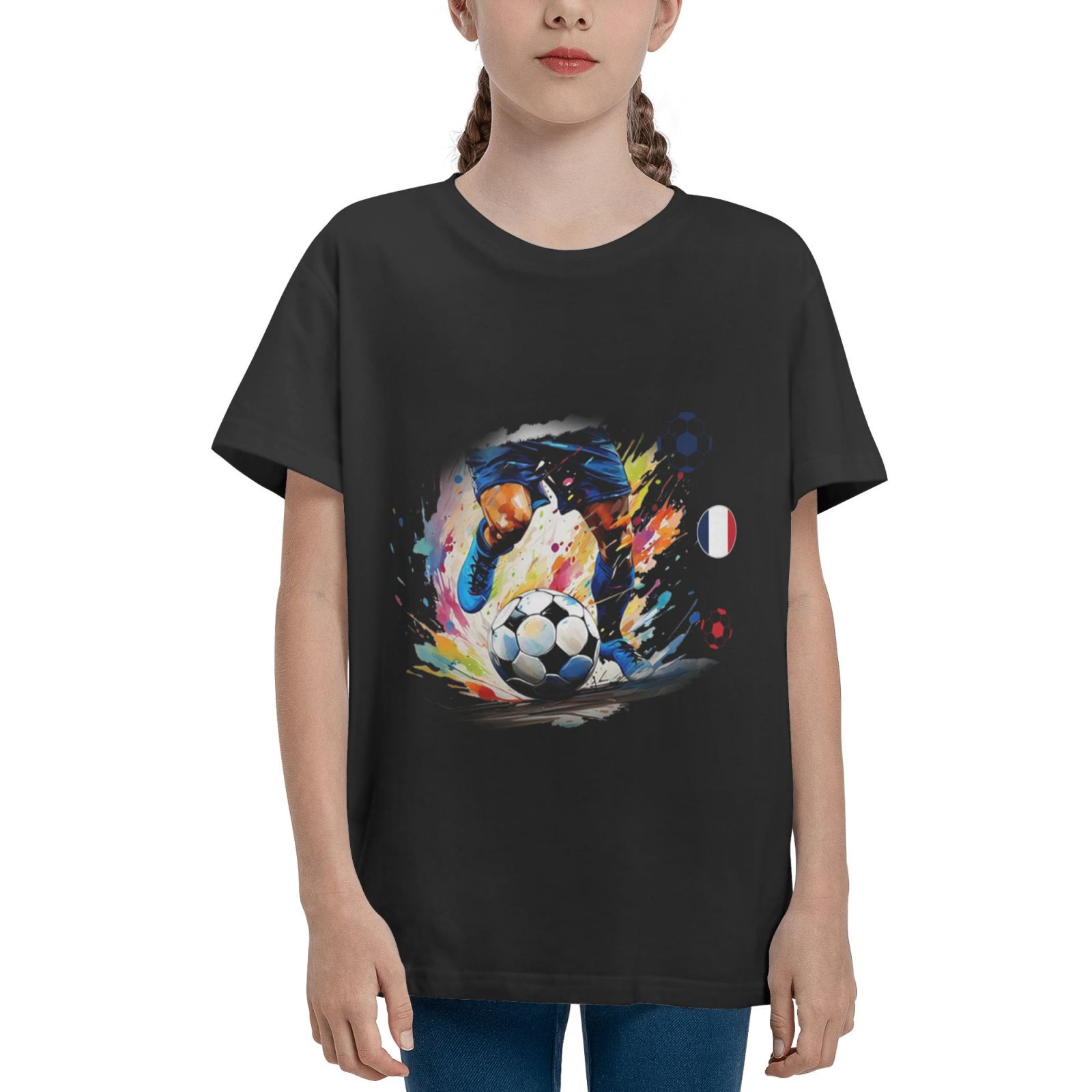 Kid's France EURO 2024 Teenage T-shirt TET1755 - Soccerfana