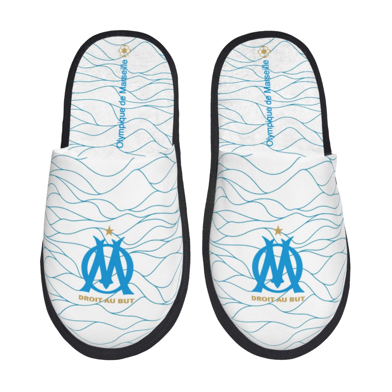 Olympique Marseille Cotton Slippers FSP2348 - Soccerfana
