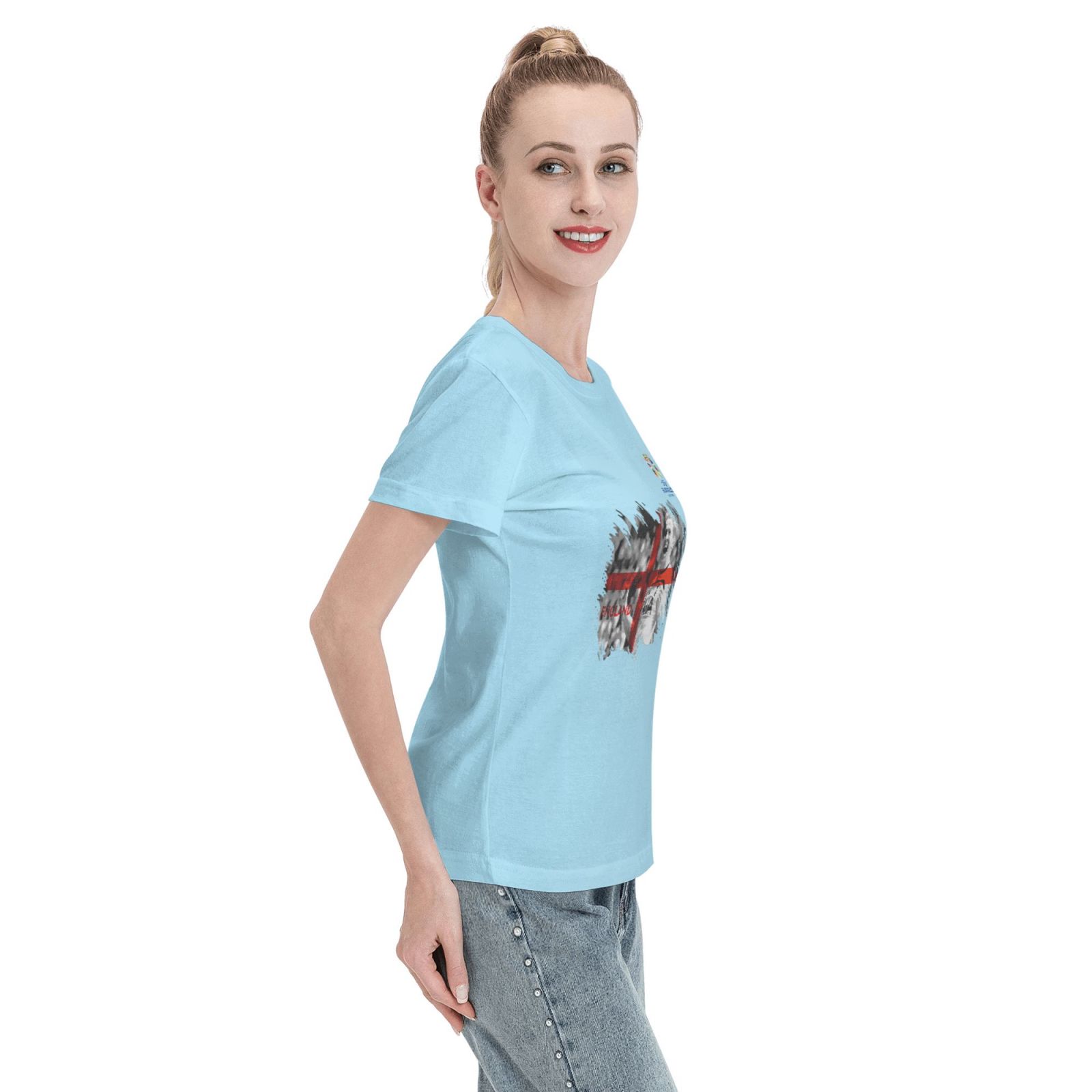 Woman's England EURO 2024 Basic Short Sleeve T-Shirt WBT1712 - Soccerfana