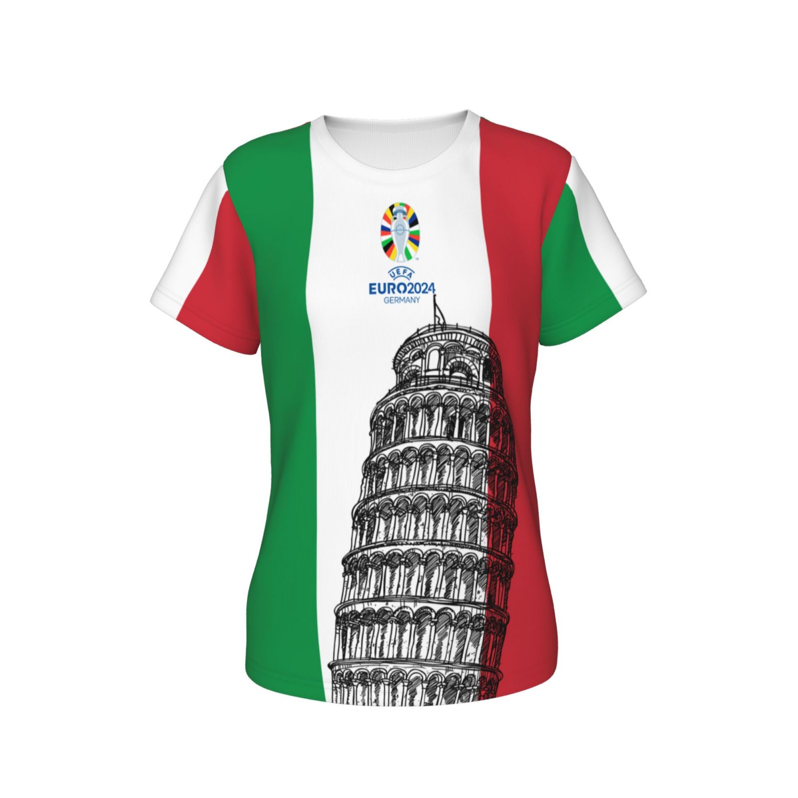 Women's Italy EURO 2024 Short Sleeve T-Shirt WST1715 - Soccerfana