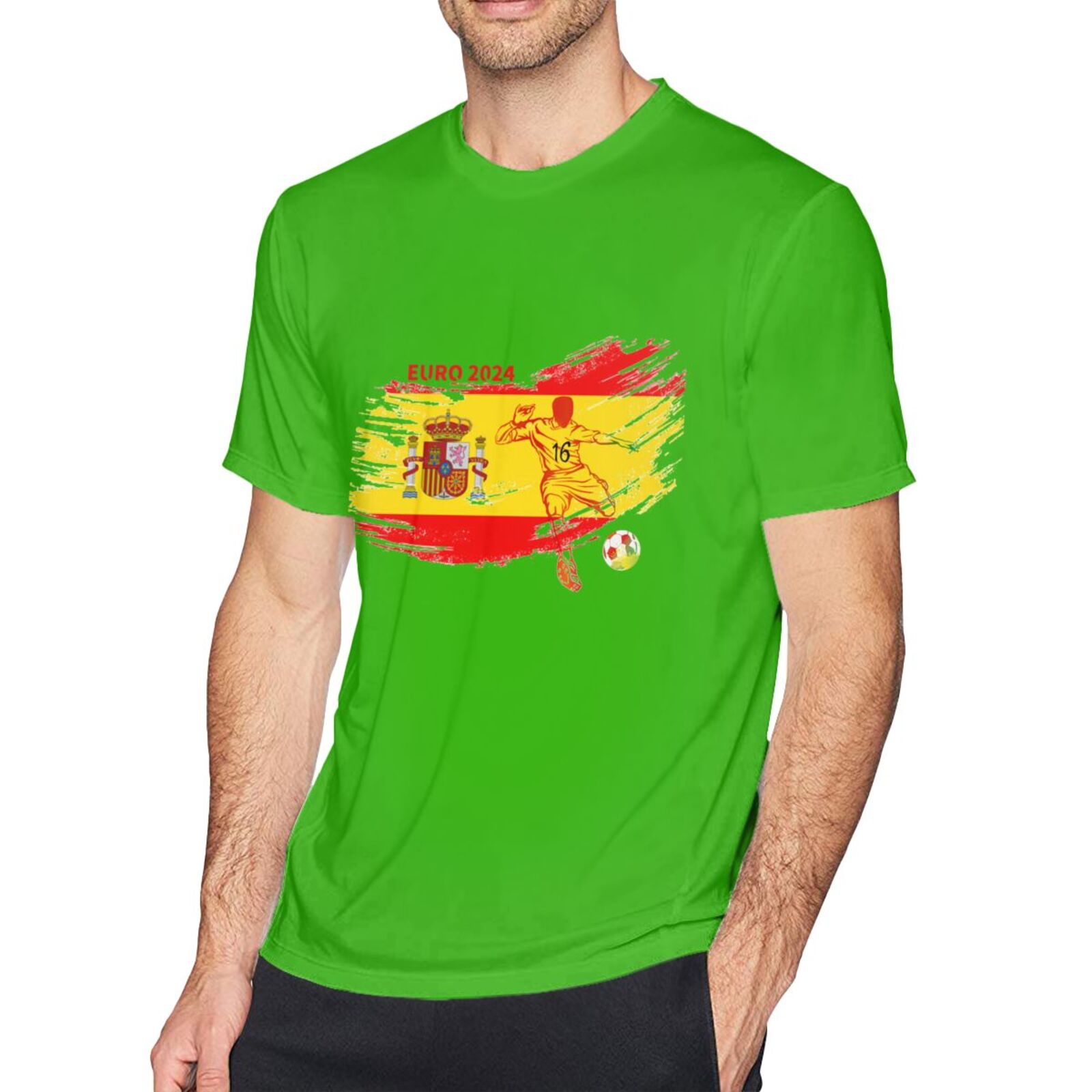 Men's Spain EURO 2024 Basic Short Sleeve T-Shirt BST1752 - Soccerfana