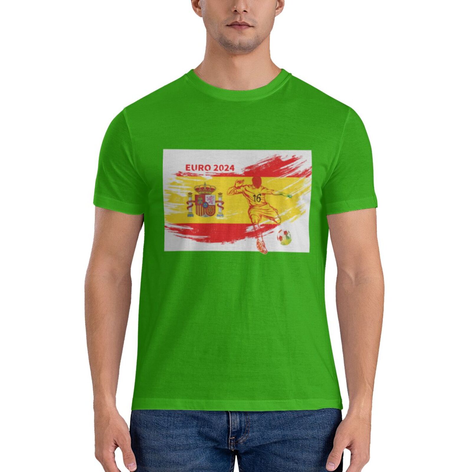 Men's Spain EURO 2024 Basic Short Sleeve T-Shirt BST1753 - Soccerfana