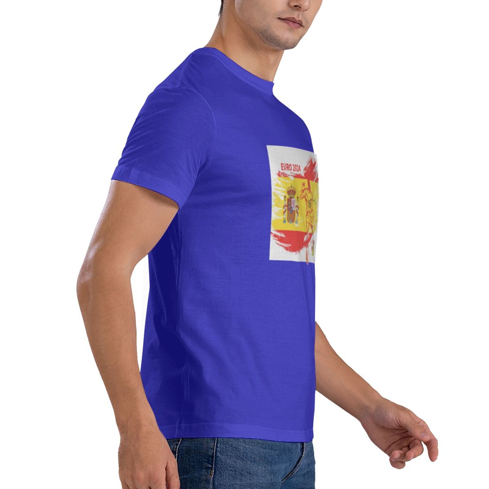 Men's Spain EURO 2024 Basic Short Sleeve T-Shirt BST1753 - Soccerfana