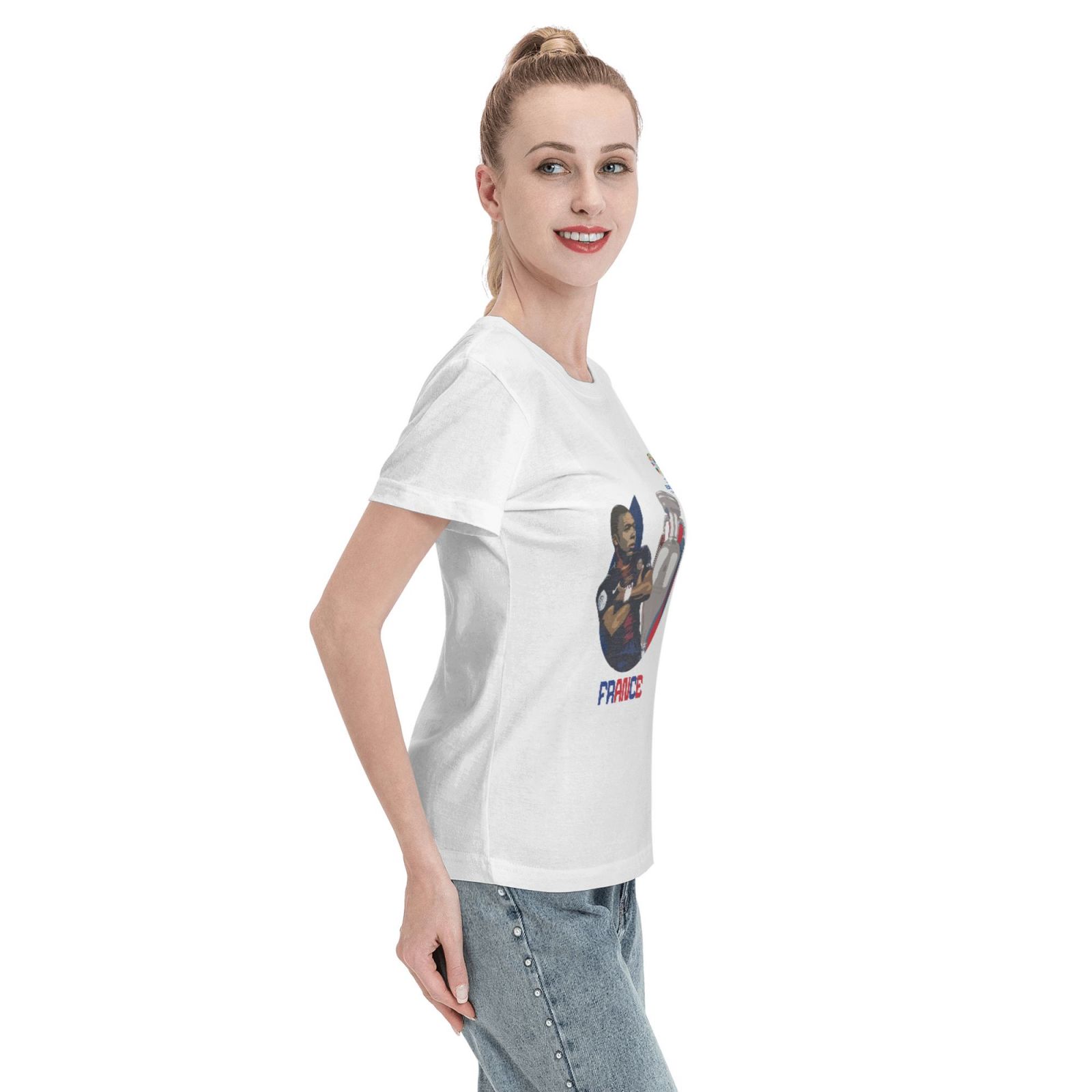 Women's France EURO 2024 Basic Short Sleeve T-Shirt WBT1730 - Soccerfana