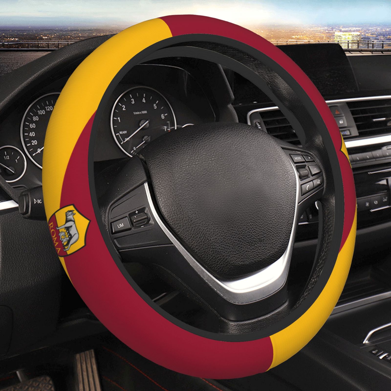 AS Roma Steering Wheel Cover ESW2466 - Soccerfana