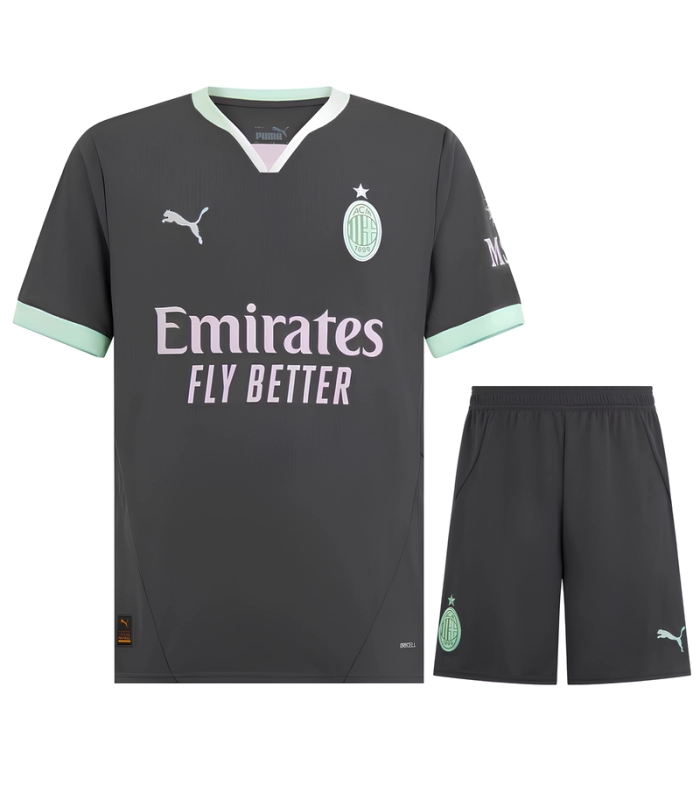 Kid's AC Milan Third Jersey+Shorts 2024/25 - Soccerfana