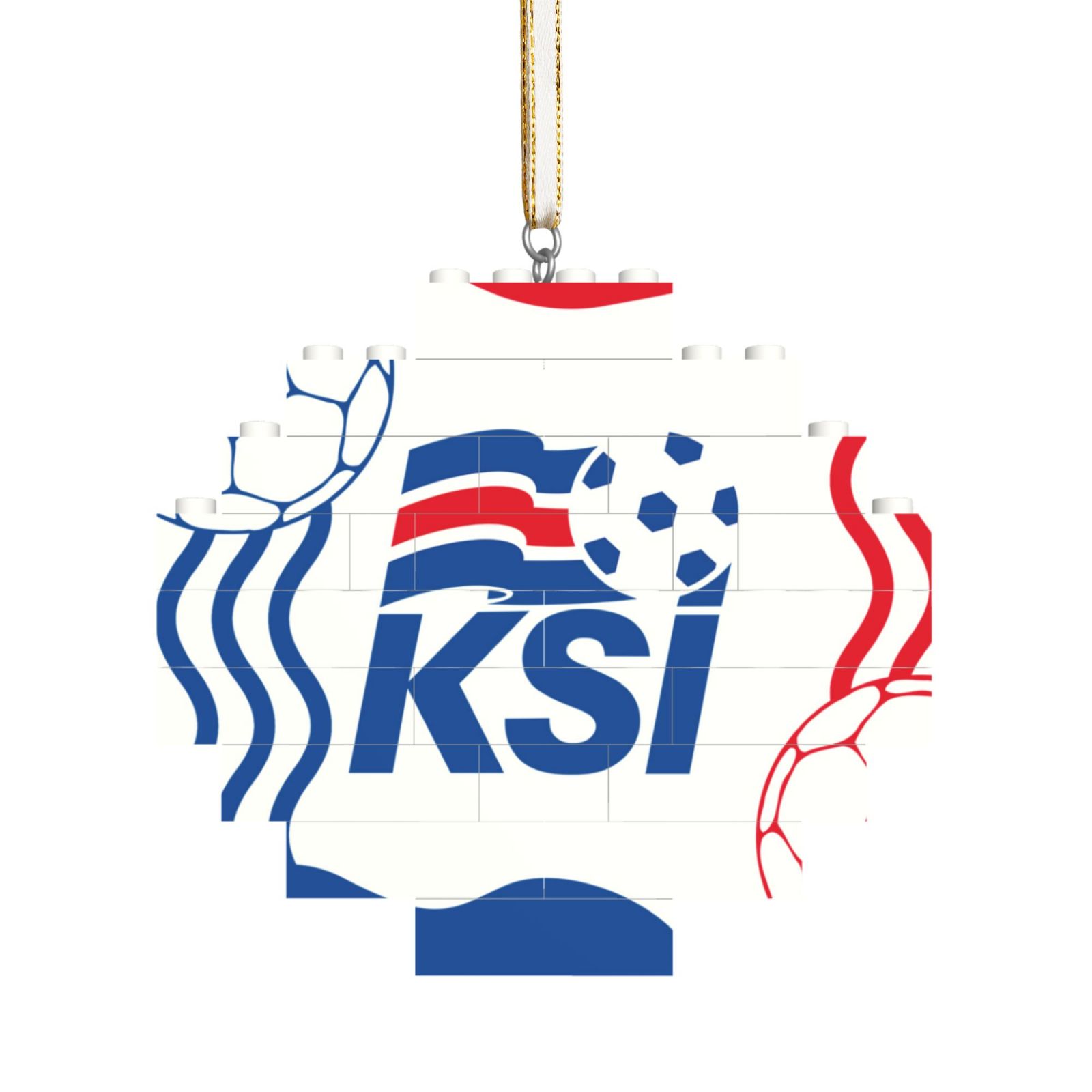 Iceland Building Block Puzzle Ornament BBP2099 - Soccerfana