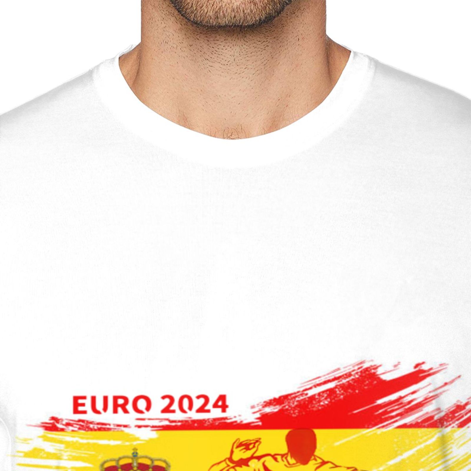 Men's Spain EURO 2024 Basic Short Sleeve T-Shirt BST1753 - Soccerfana