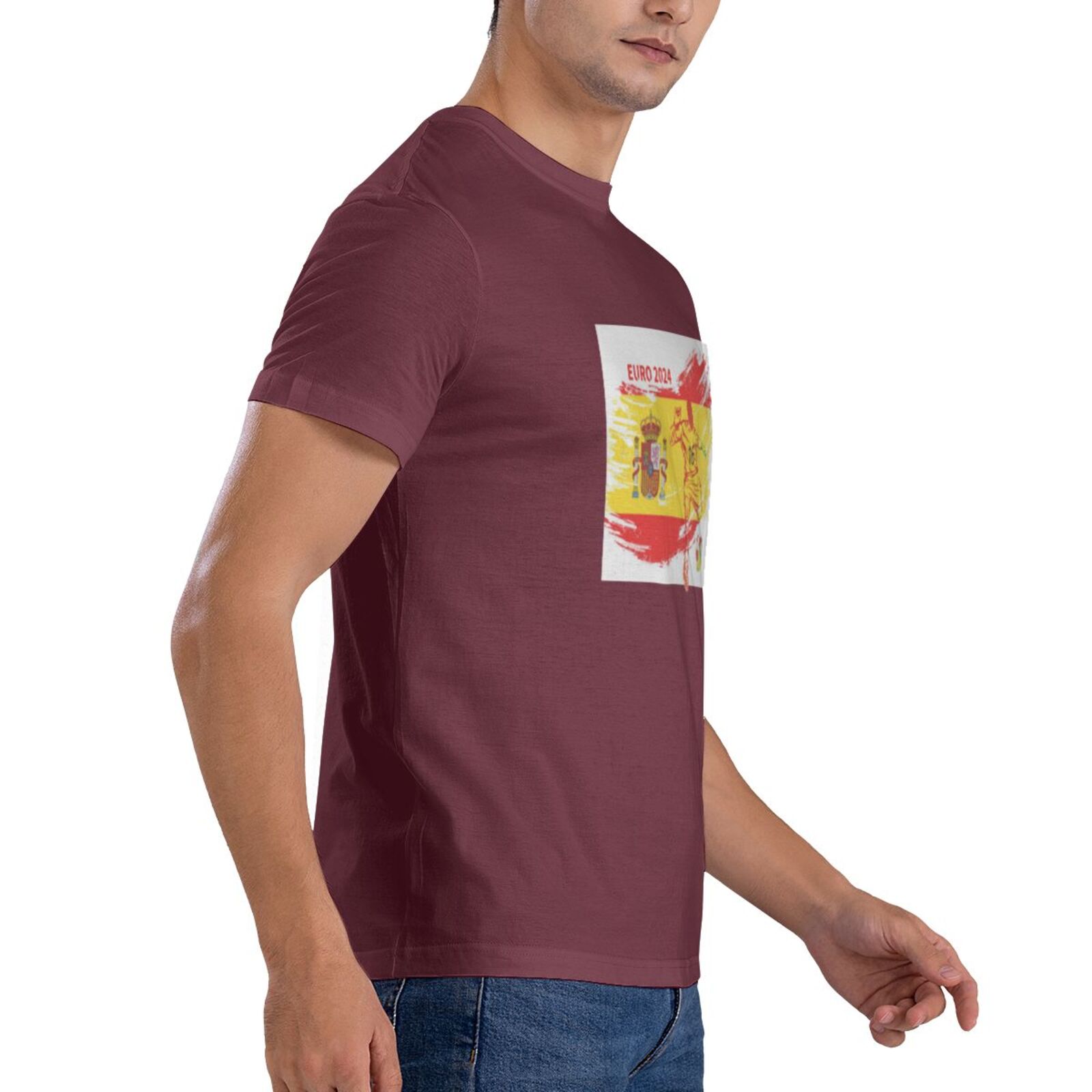 Men's Spain EURO 2024 Basic Short Sleeve T-Shirt BST1753 - Soccerfana