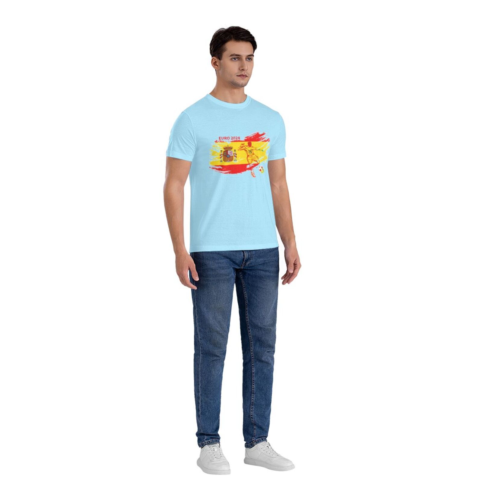 Men's Spain EURO 2024 Basic Short Sleeve T-Shirt BST1752 - Soccerfana