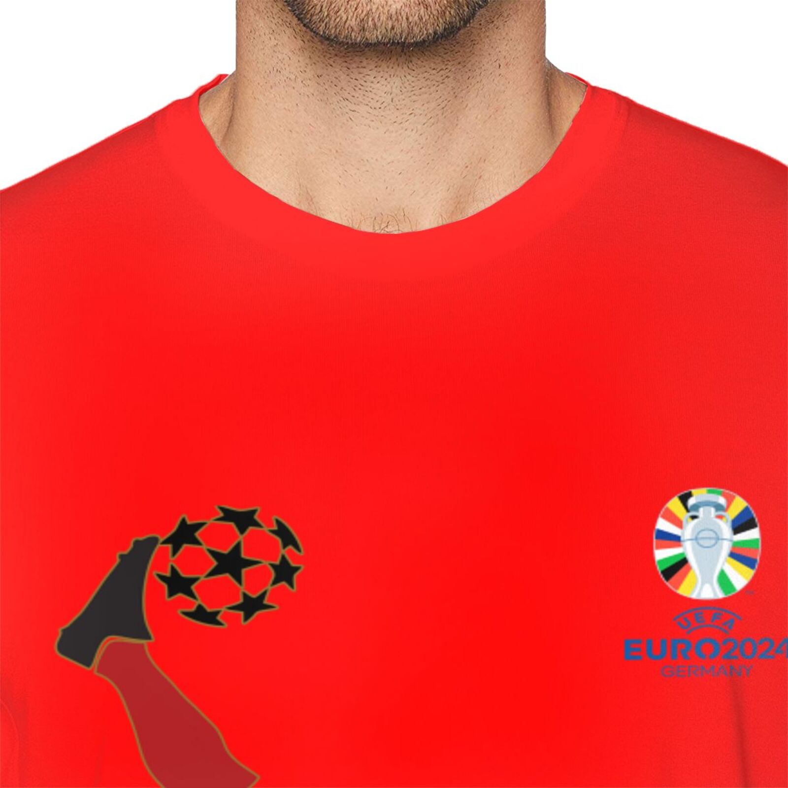 Men's Spain EURO 2024 Basic Short Sleeve T-Shirt BST1724 - Soccerfana