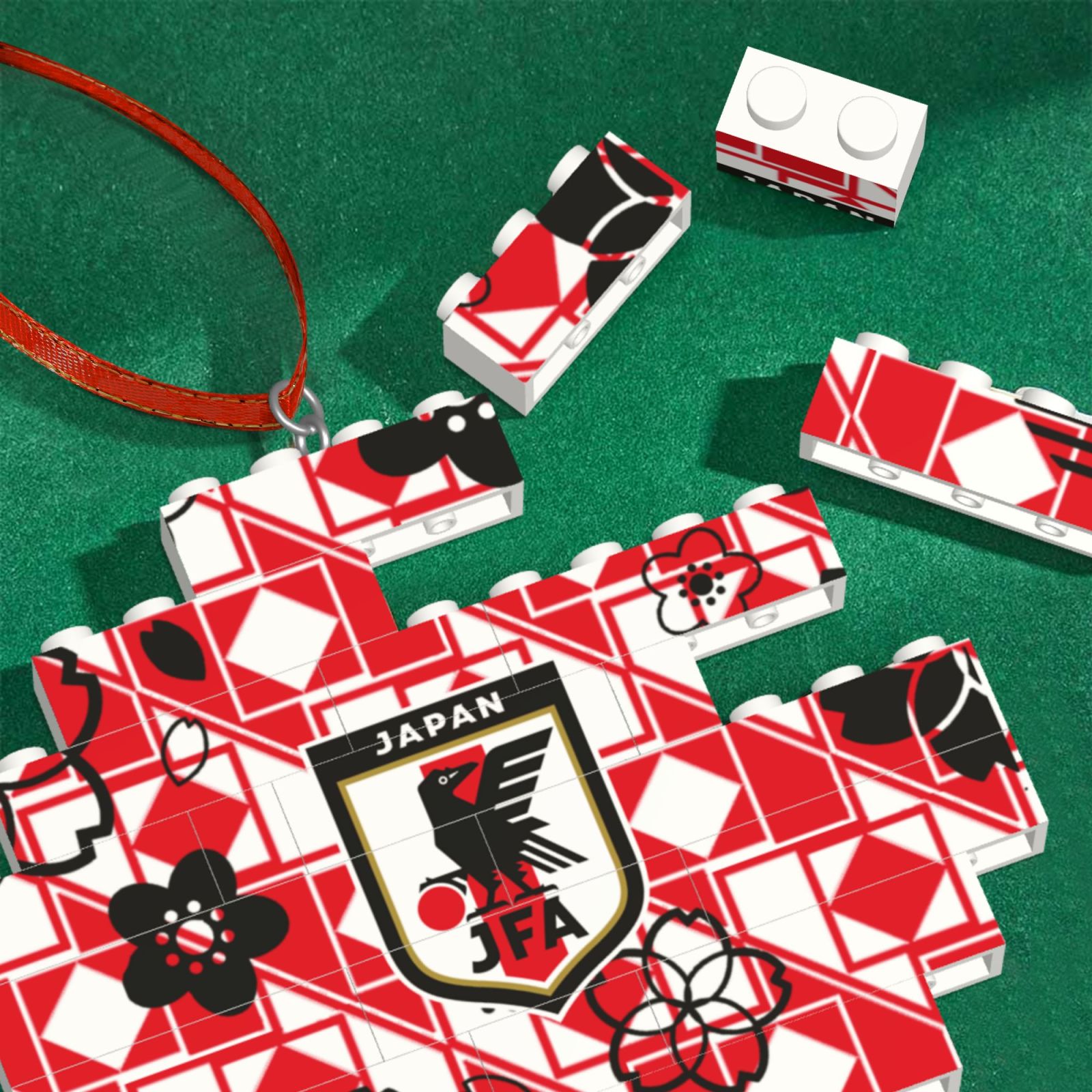 Japan Building Block Puzzle Ornament BBP2007 - Soccerfana