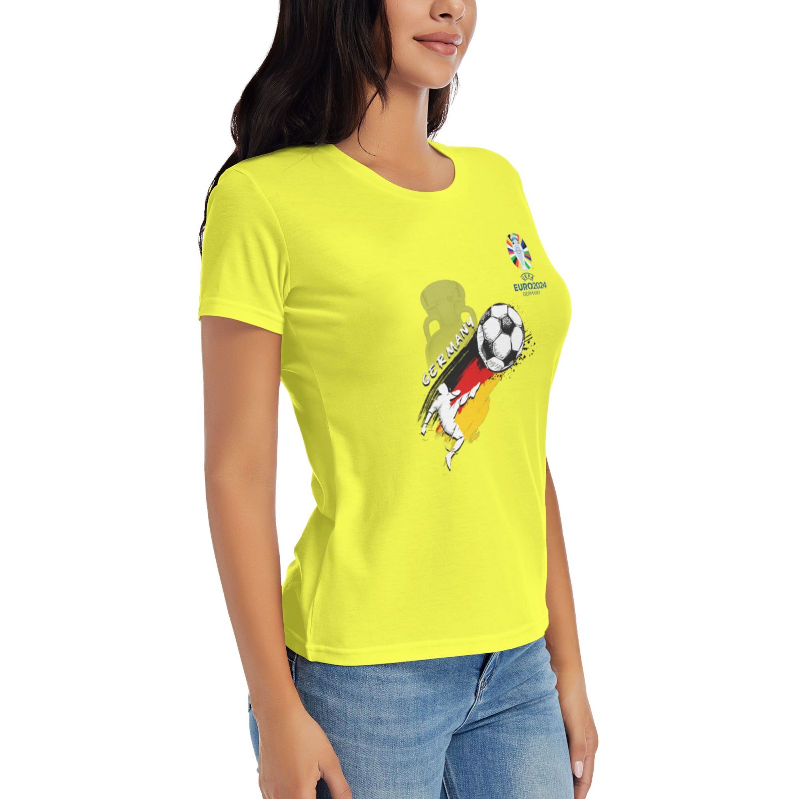 Women's Germany EURO 2024 Basic Short Sleeve T-Shirt WBT1680 - Soccerfana