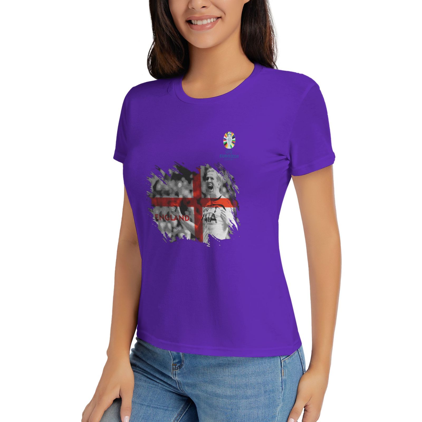 Woman's England EURO 2024 Basic Short Sleeve T-Shirt WBT1712 - Soccerfana