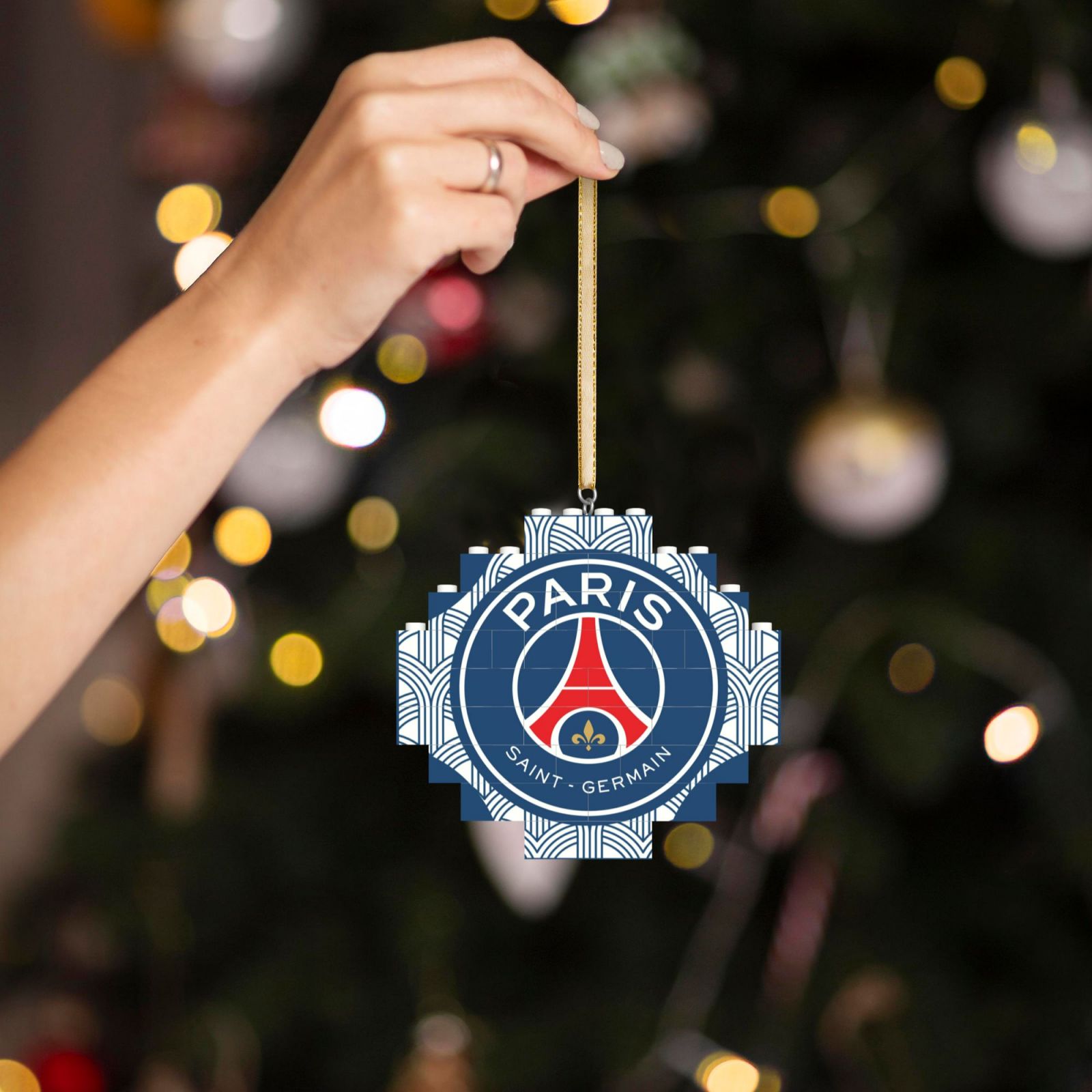 Paris Saint-Germain Building Block Puzzle Ornament BBP2188 - Soccerfana