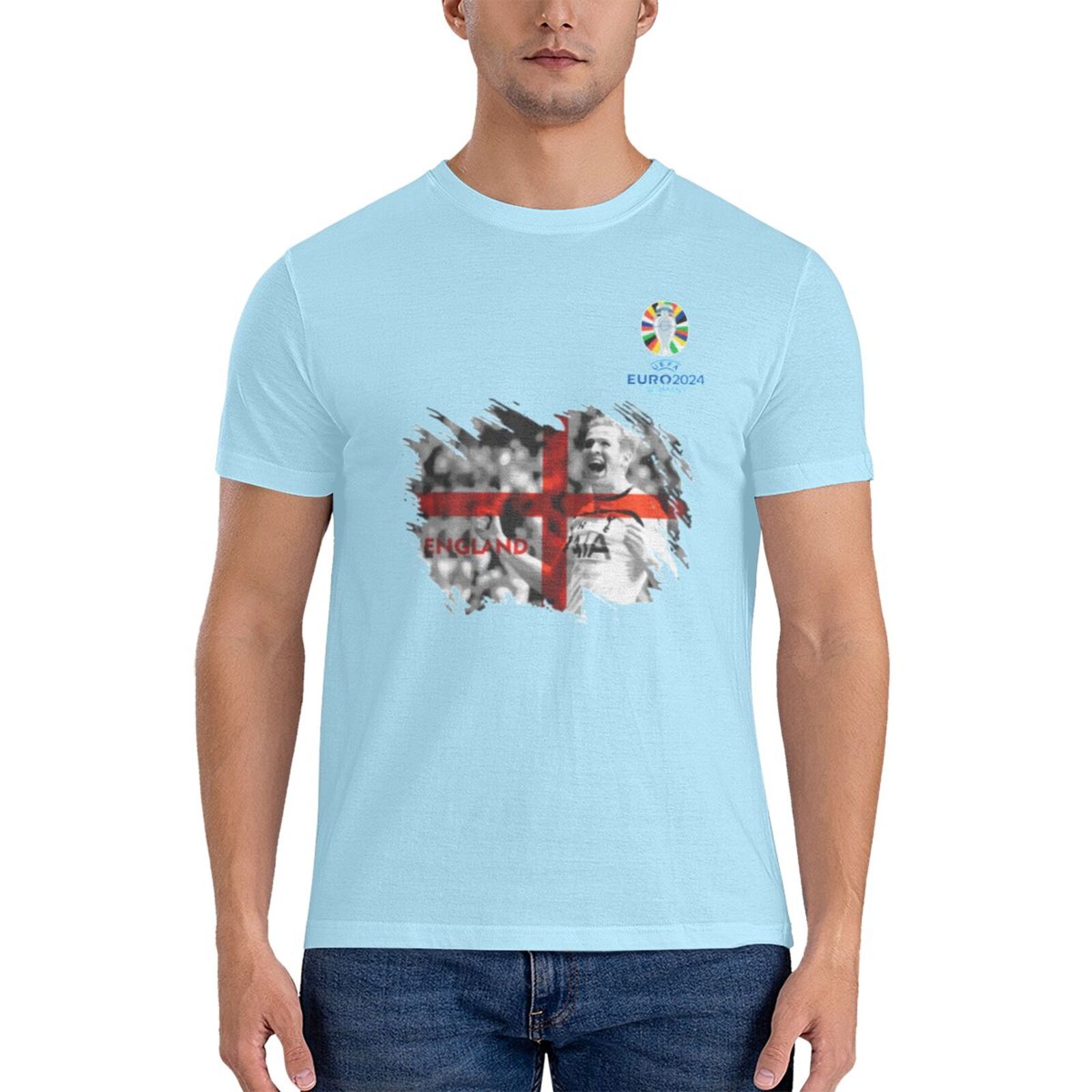 Men's England EURO 2024 Basic Short Sleeve T-Shirt BST1713 - Soccerfana