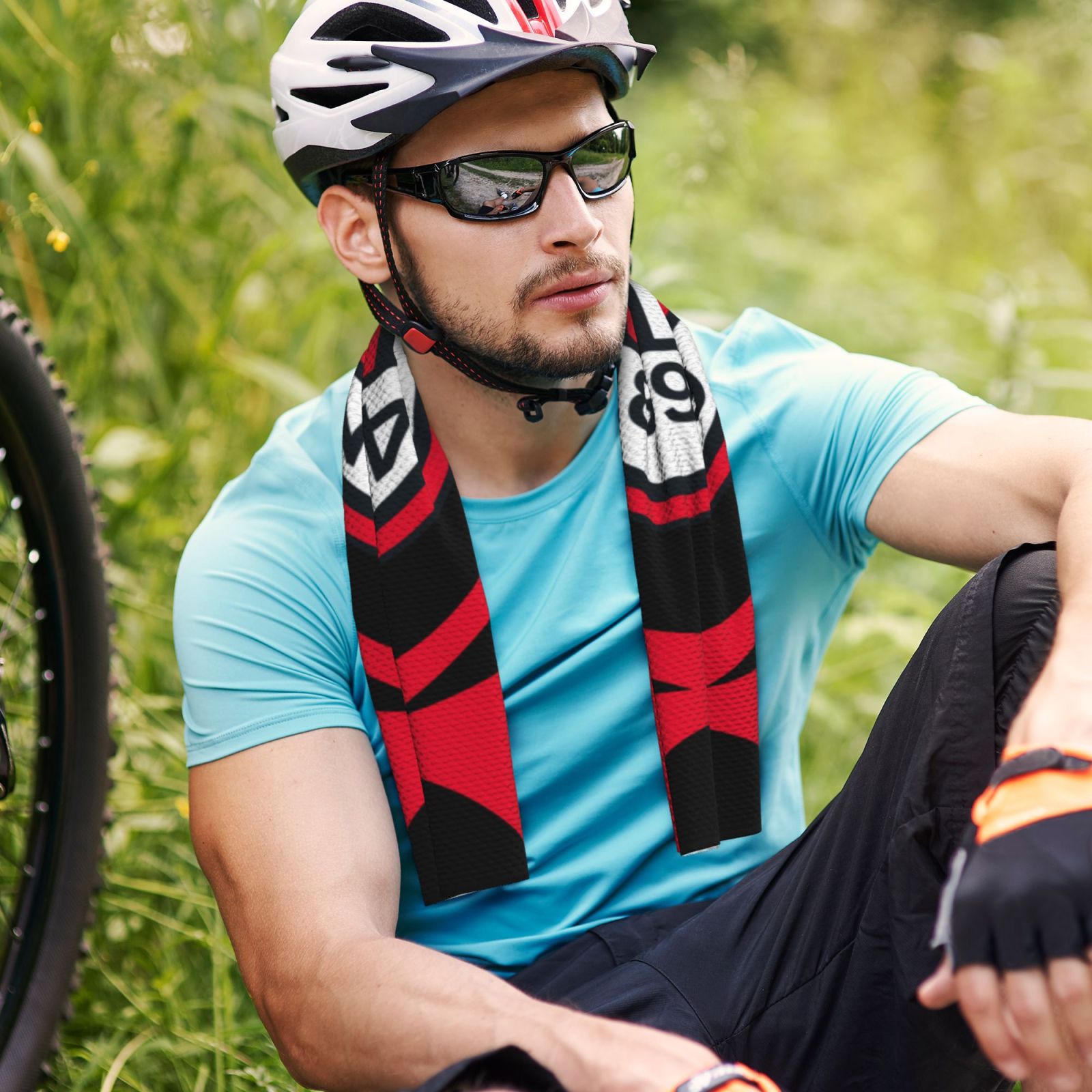 AC Milan Sports Towel CET2144 - Soccerfana