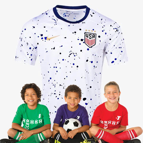 Kid's USA Home Jersey+Shorts 23/24 - Soccerfana