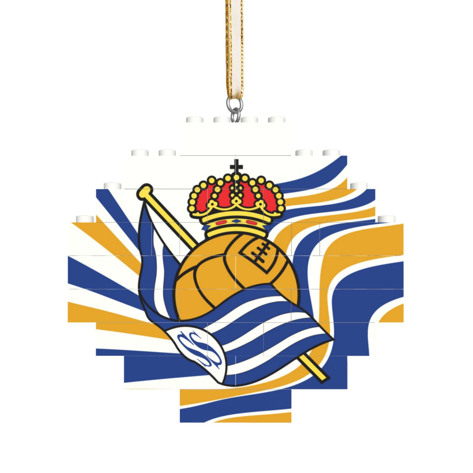 Real Sociedad Building Block Puzzle Ornament BBP2193 - Soccerfana