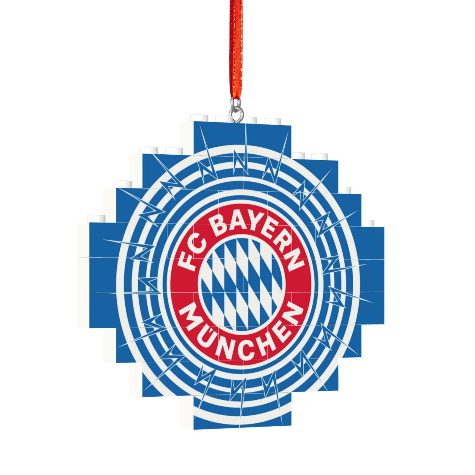 Bayern Munich Building Block Puzzle Ornament BBP2192 - Soccerfana
