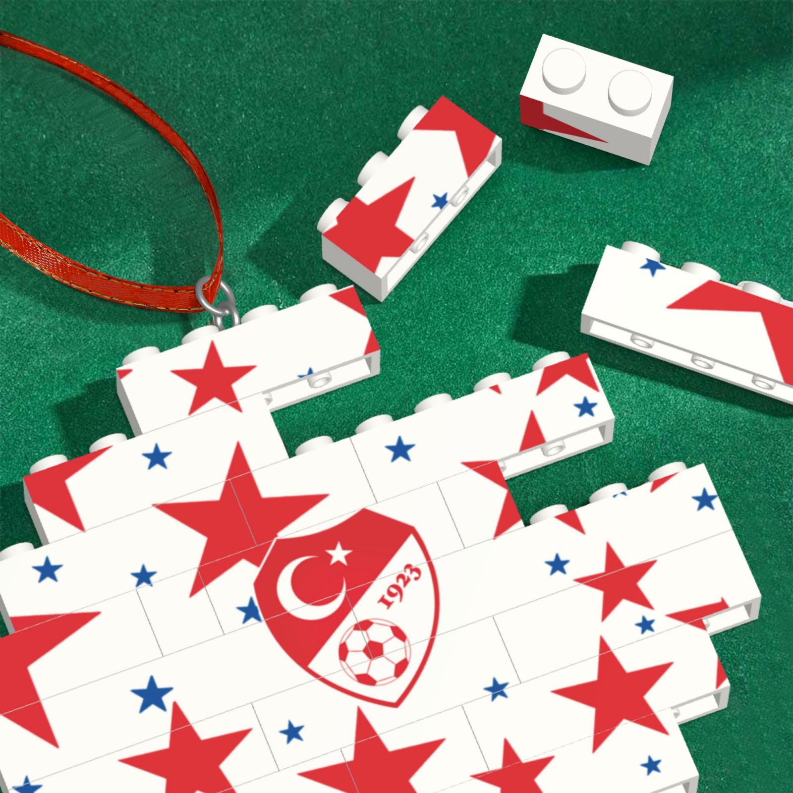 Turkey Building Block Puzzle Ornament BBP1995 - Soccerfana