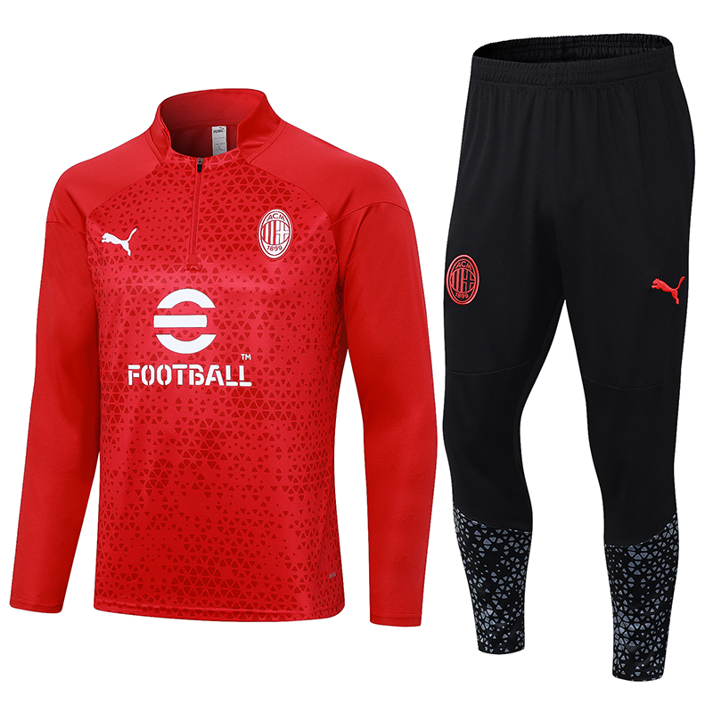 AC Milan Long Sleeve Track Suit 23/24 MEN578 - Soccerfana