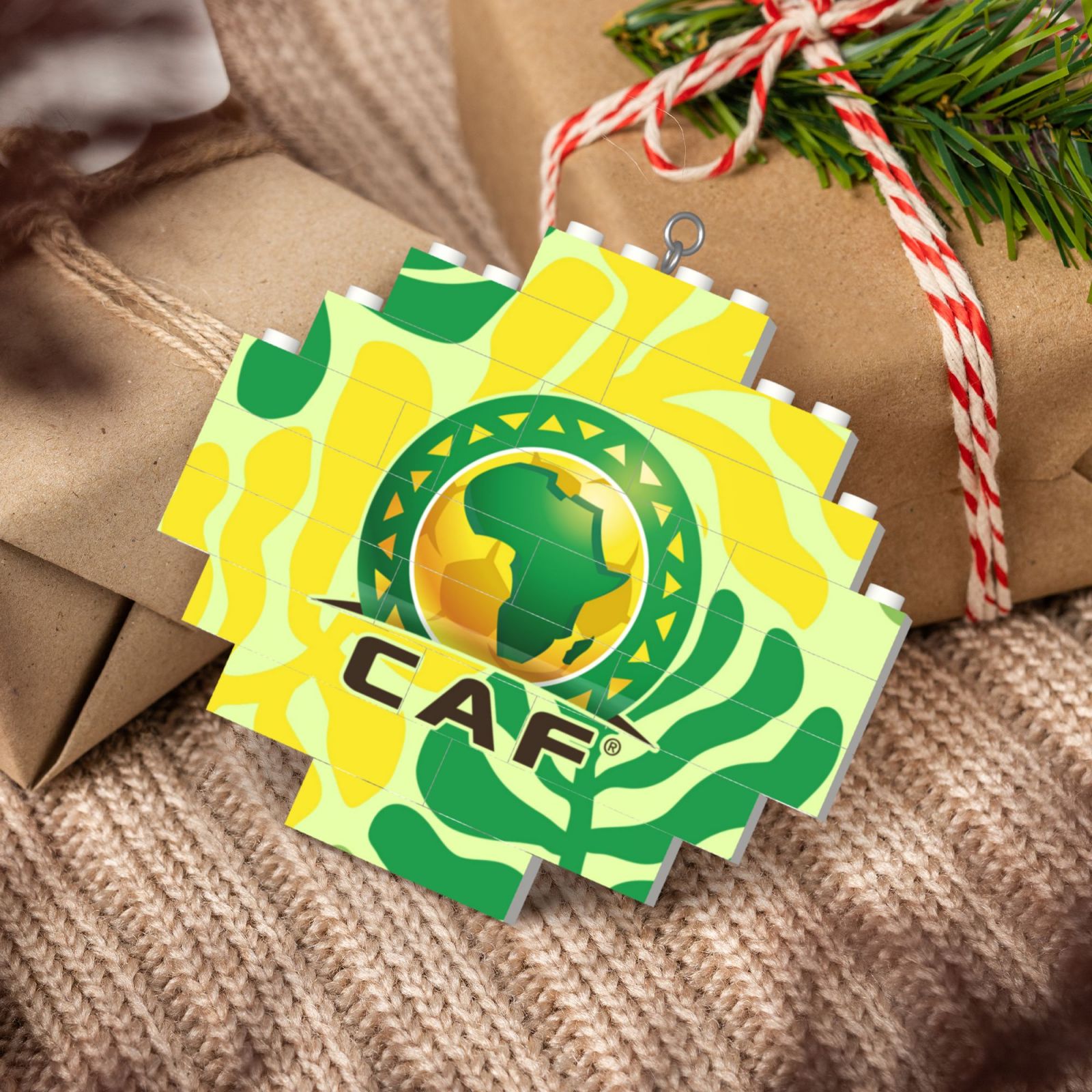 CAF Building Block Puzzle Ornament BBP2175 - Soccerfana