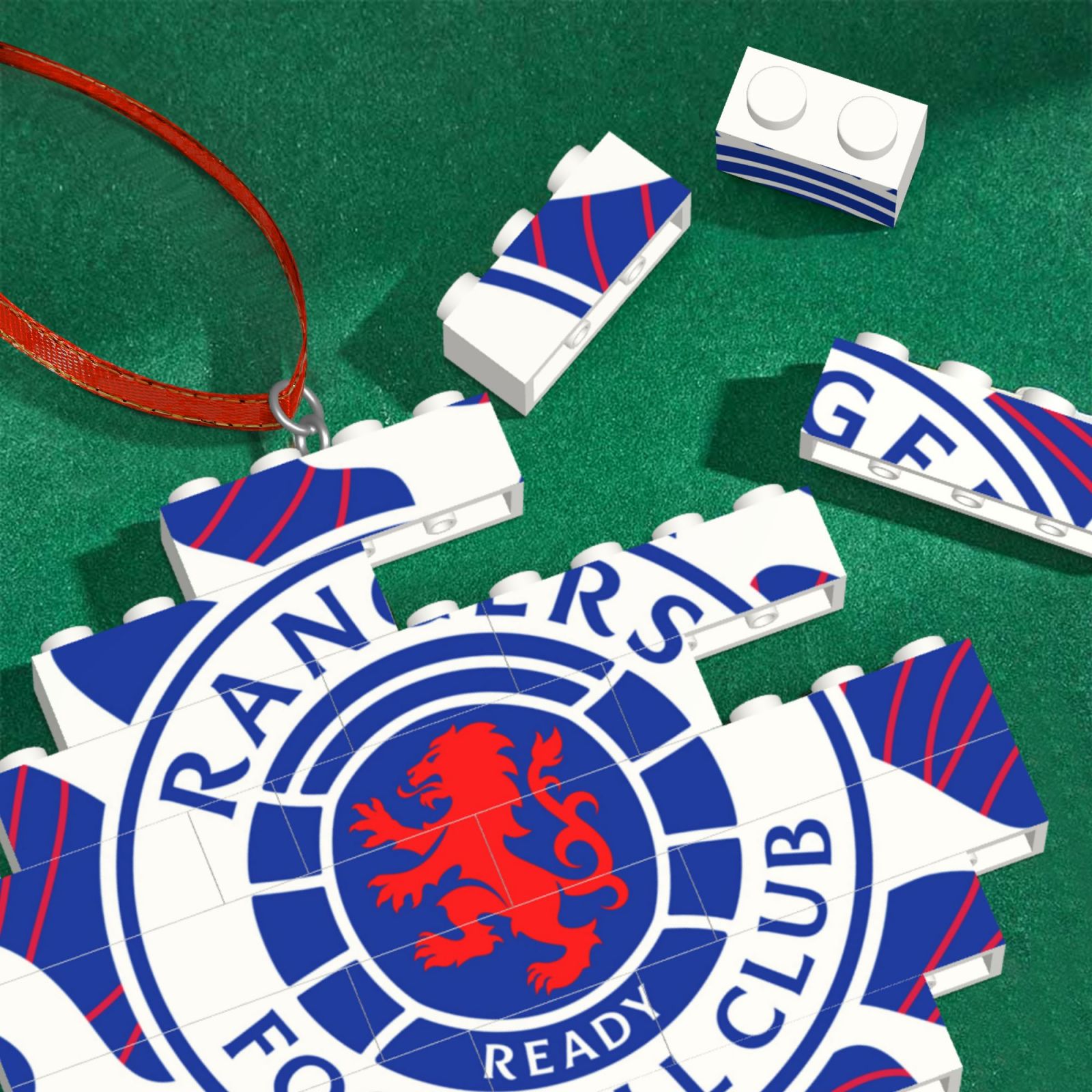 Rangers Building Block Puzzle Ornament BBP2181 - Soccerfana