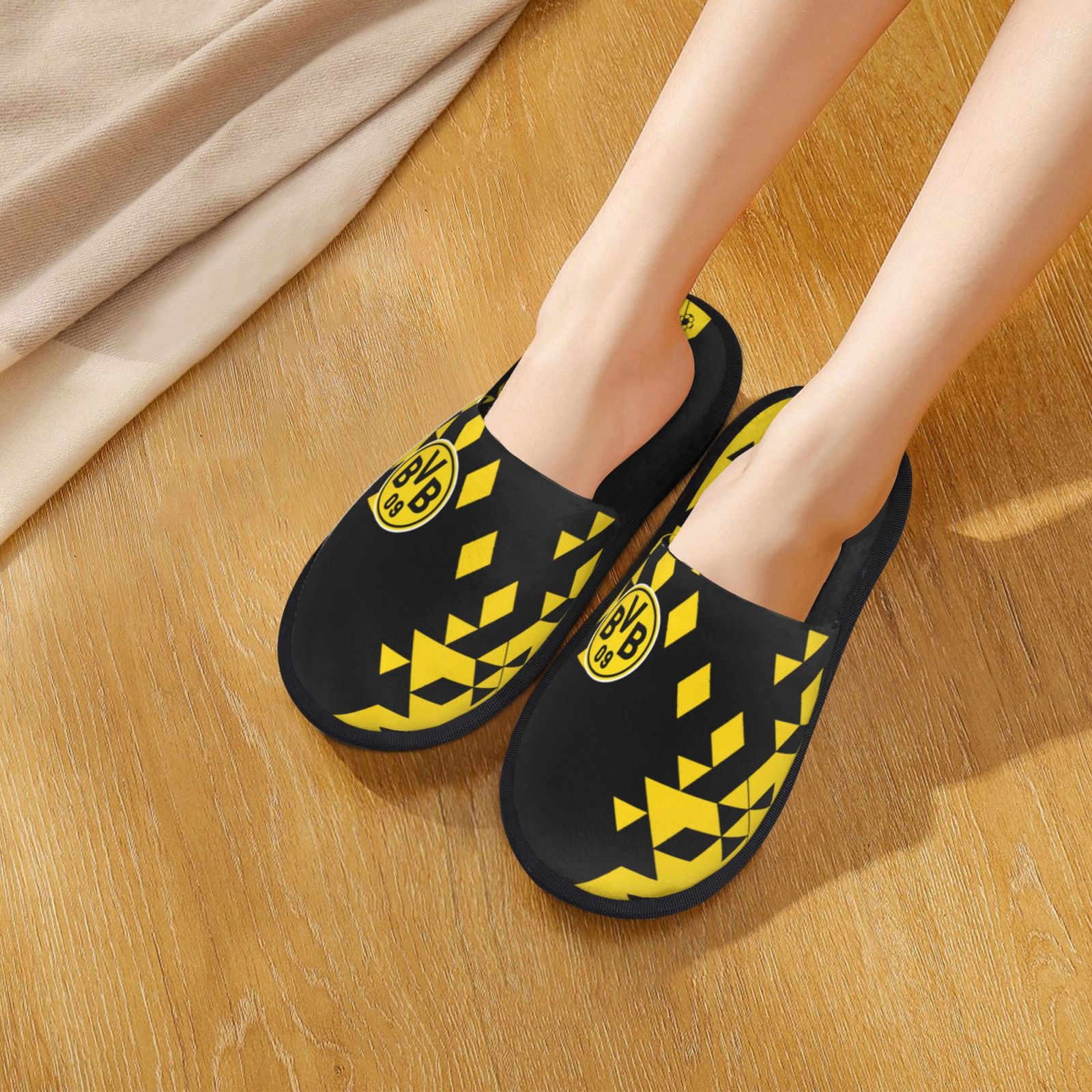 Borussia Dortmund Cotton Slippers FSP2341 - Soccerfana