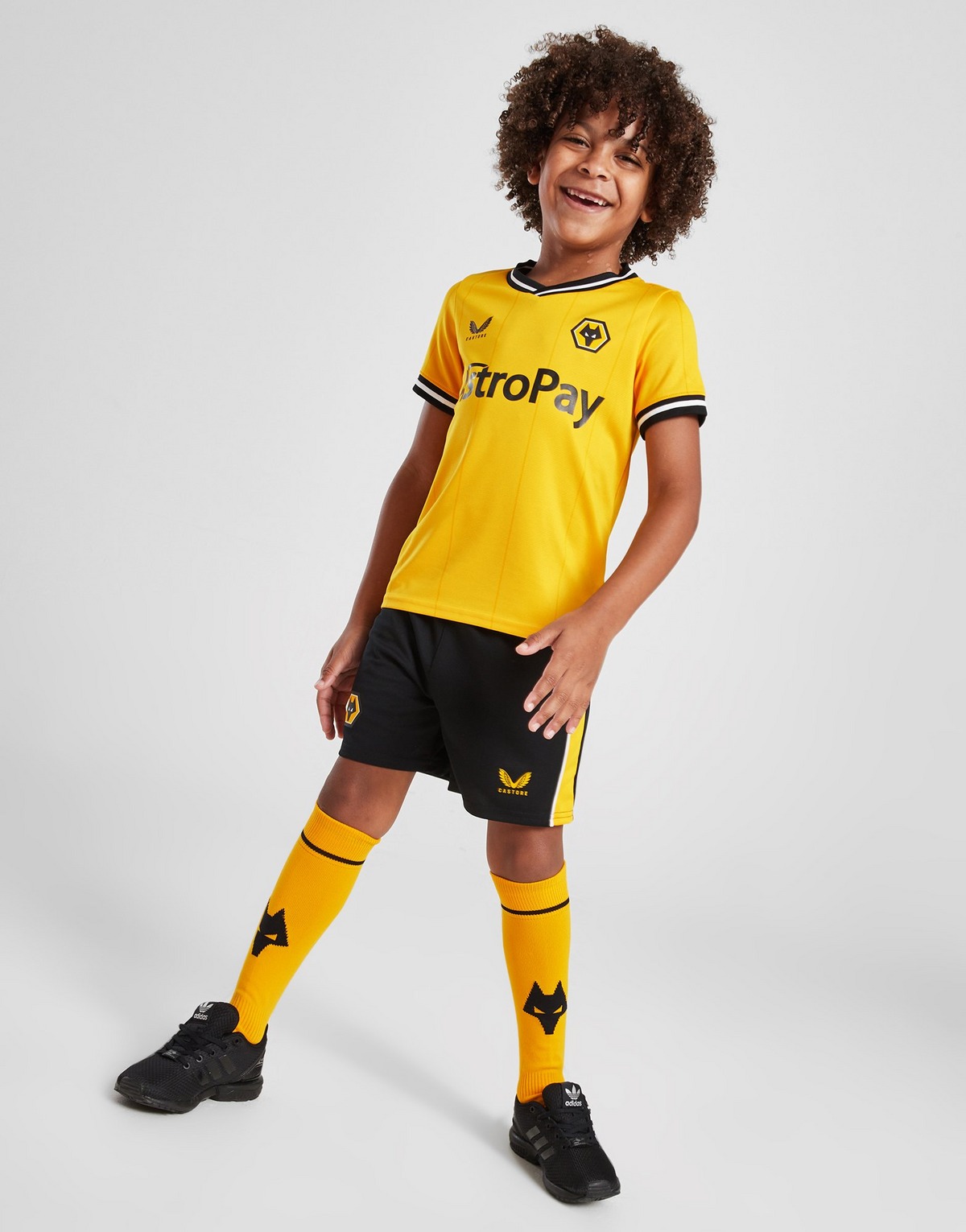 Kid's Wolverhampton Wanderers Home Jersey+Shorts 23/24 - Soccerfana