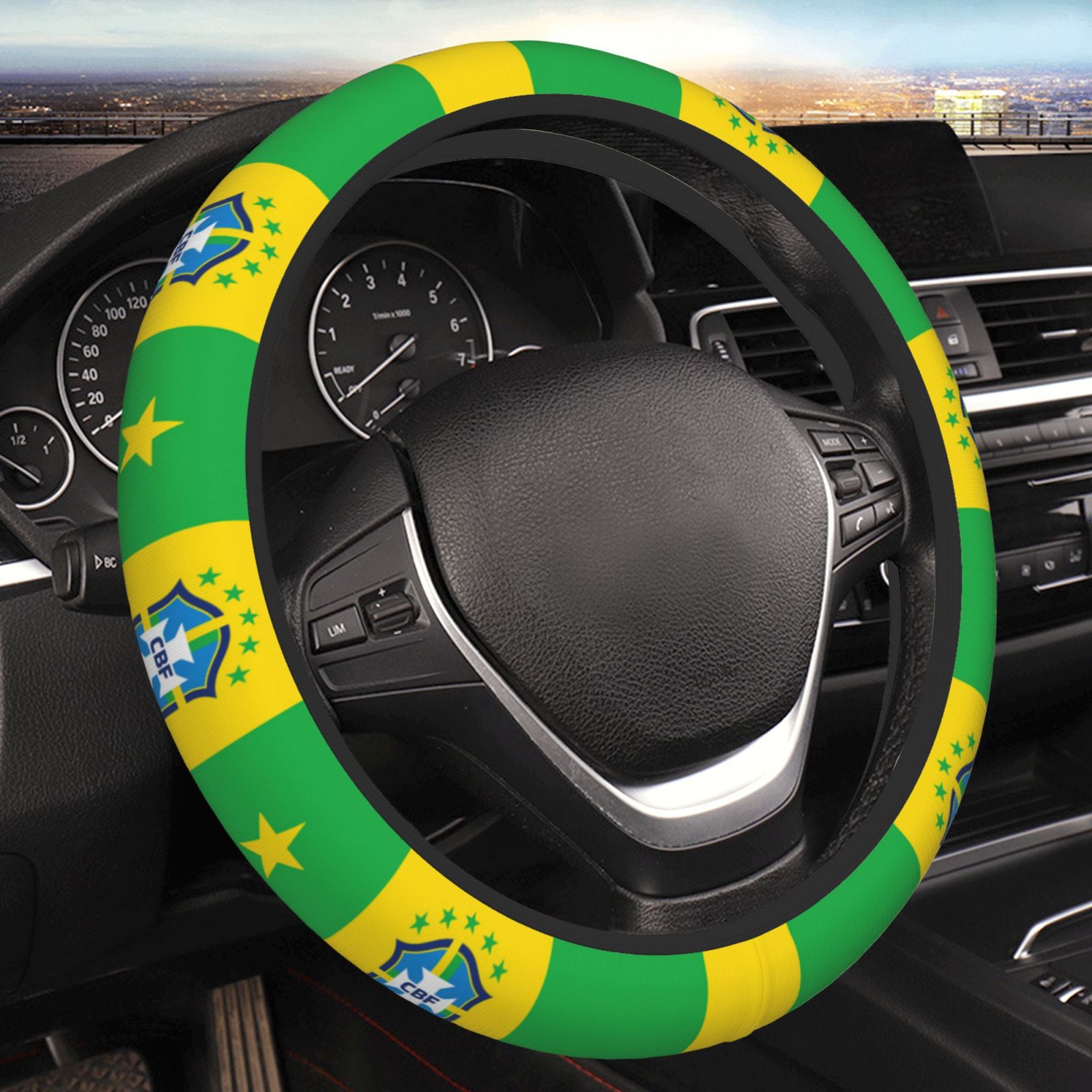 Brazil Steering Wheel Cover ESW2373 - Soccerfana