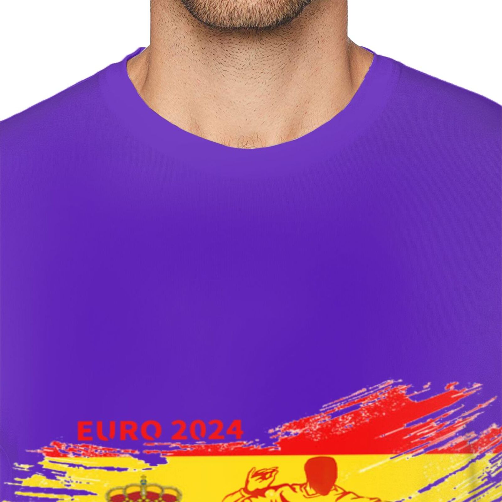 Men's Spain EURO 2024 Basic Short Sleeve T-Shirt BST1752 - Soccerfana