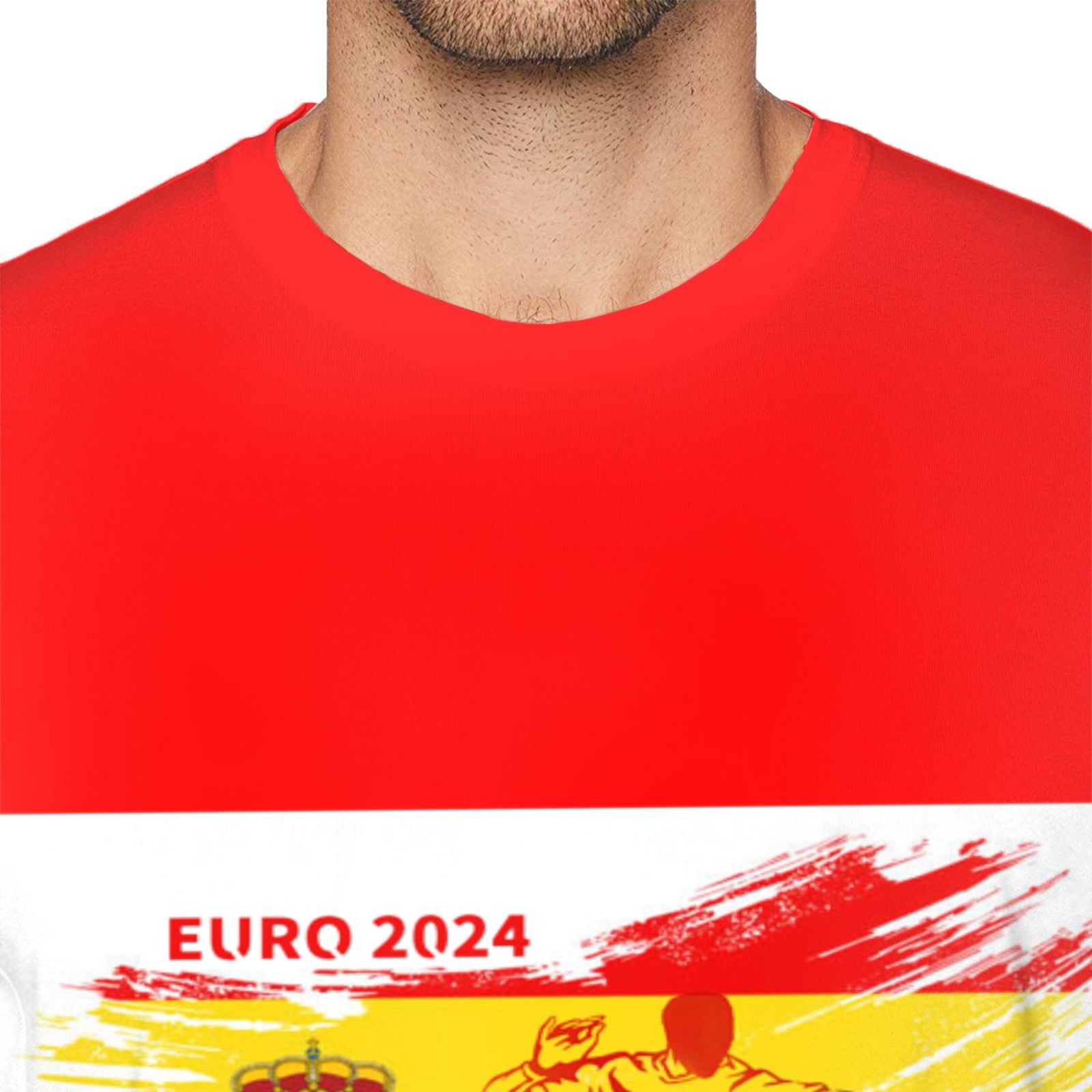 Men's Spain EURO 2024 Basic Short Sleeve T-Shirt BST1753 - Soccerfana