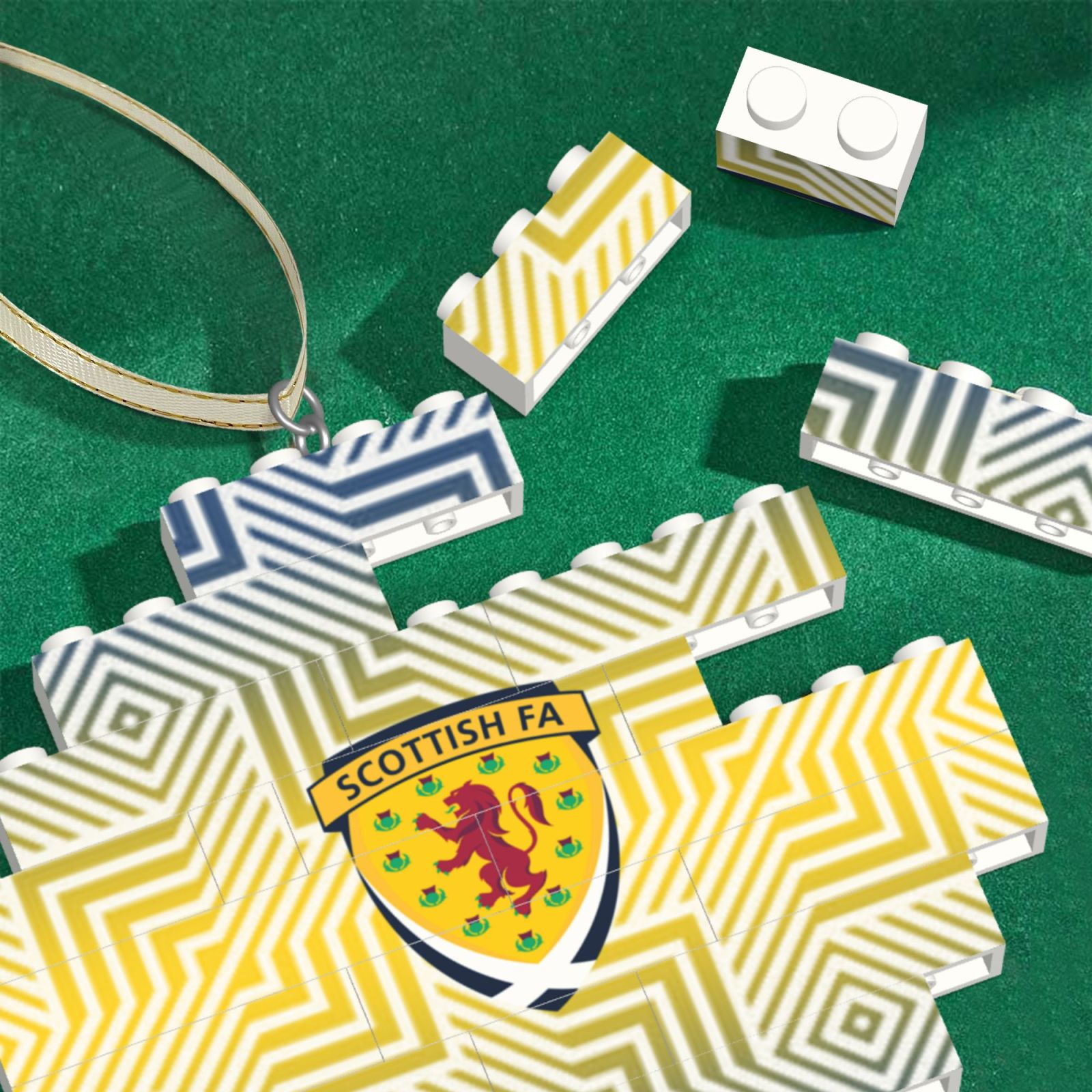 Scotland Building Block Puzzle Ornament BBP1983 - Soccerfana