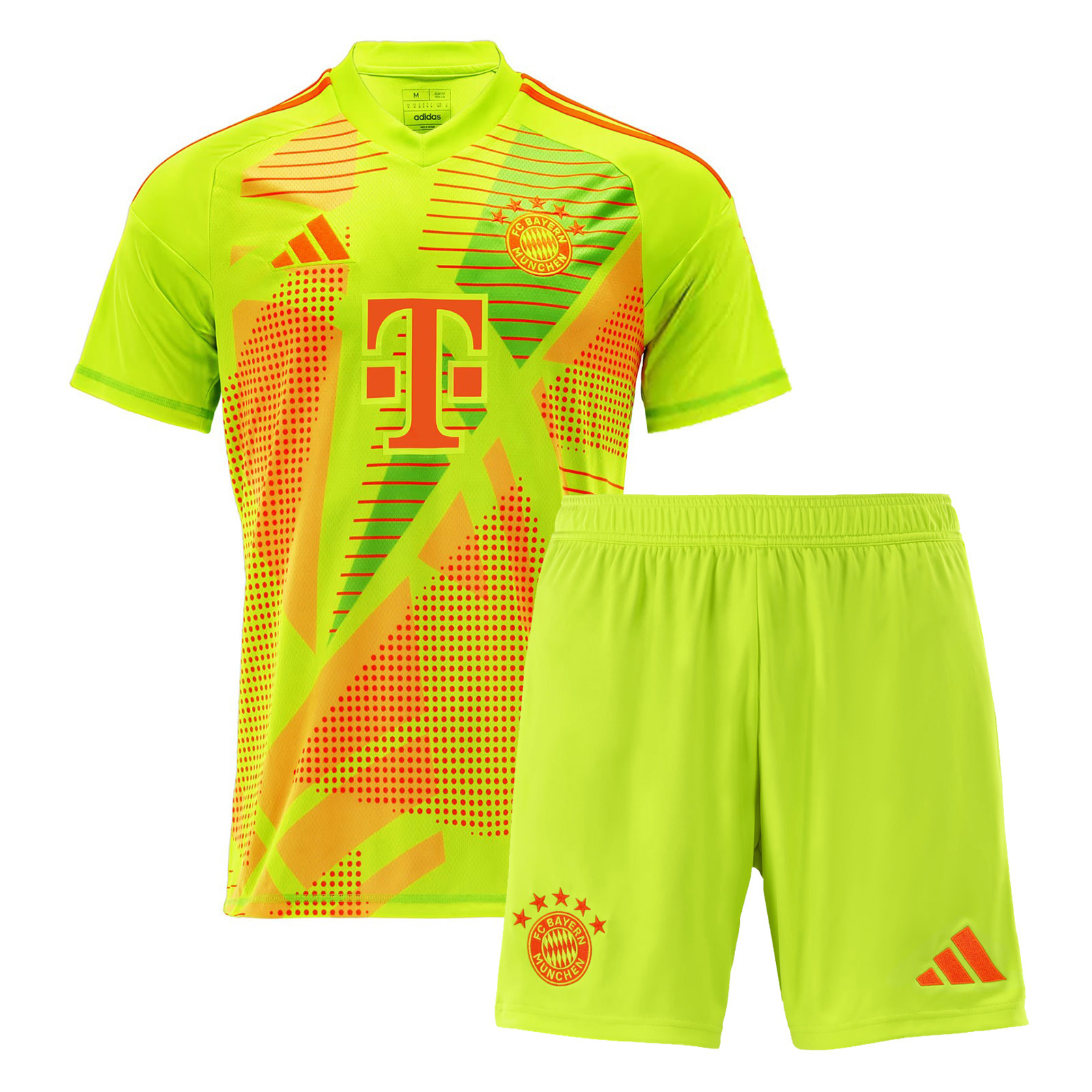 Kid's Bayern Munich Goalkeeper Jersey+Shorts 2024/25 - Soccerfana