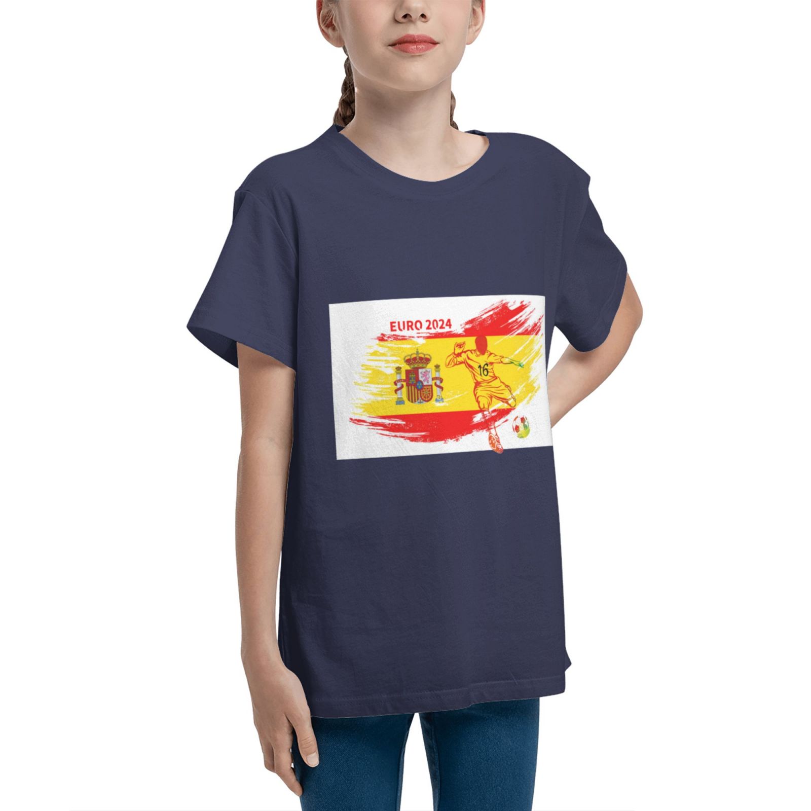 Kid's Spain EURO 2024 Teenage T-shirt TET1758 - Soccerfana
