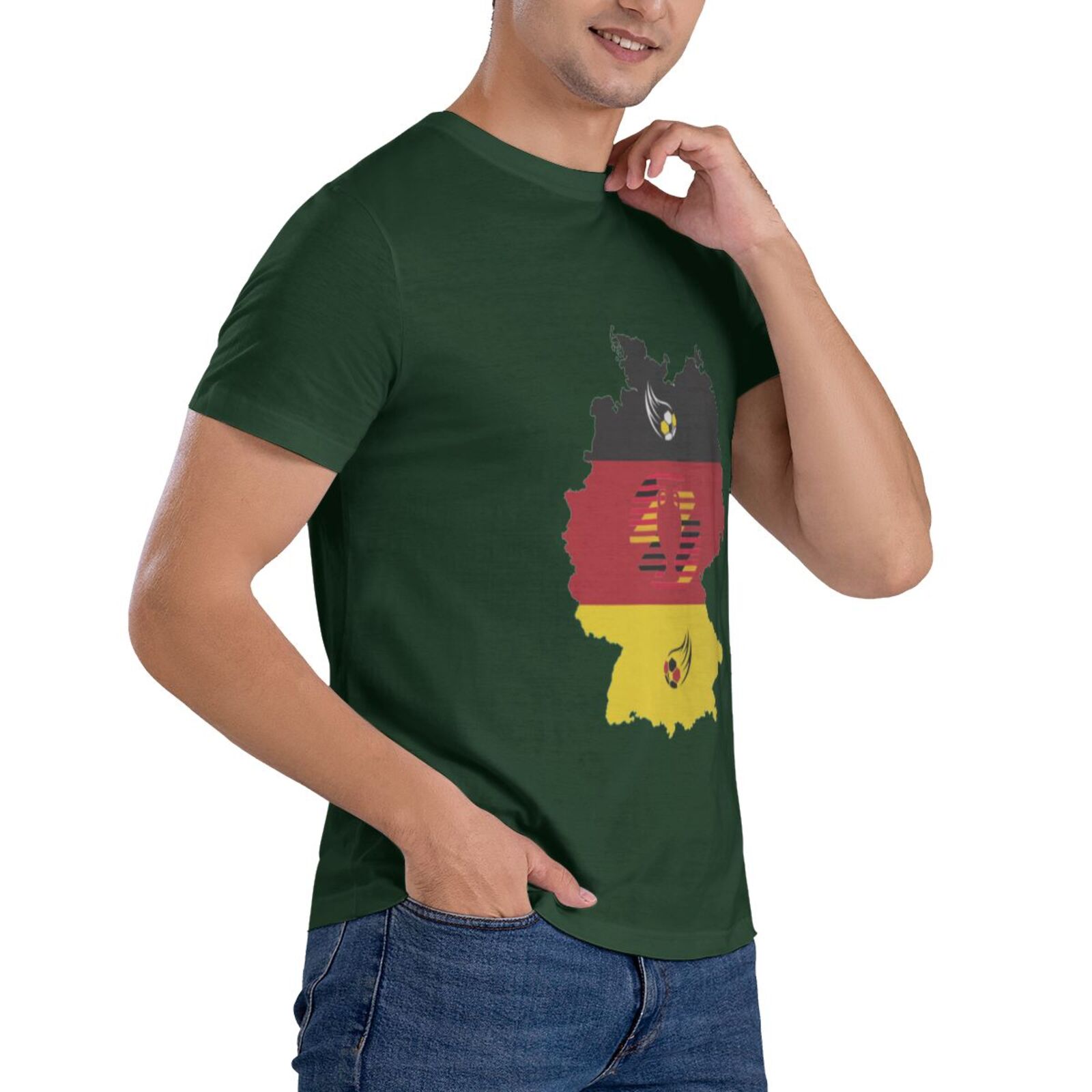 Men's Germany EURO 2024 Basic Short Sleeve T-Shirt BST1770 - Soccerfana