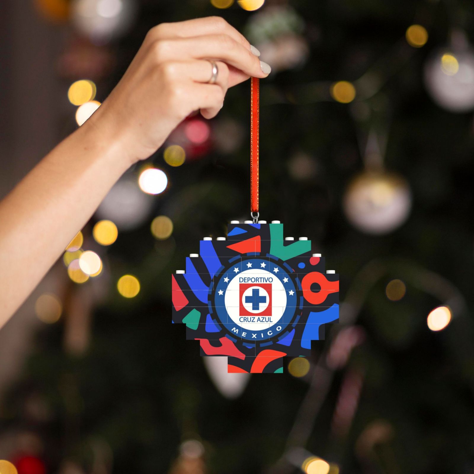 Cruz Azul Building Block Puzzle Ornament BBP2103 - Soccerfana