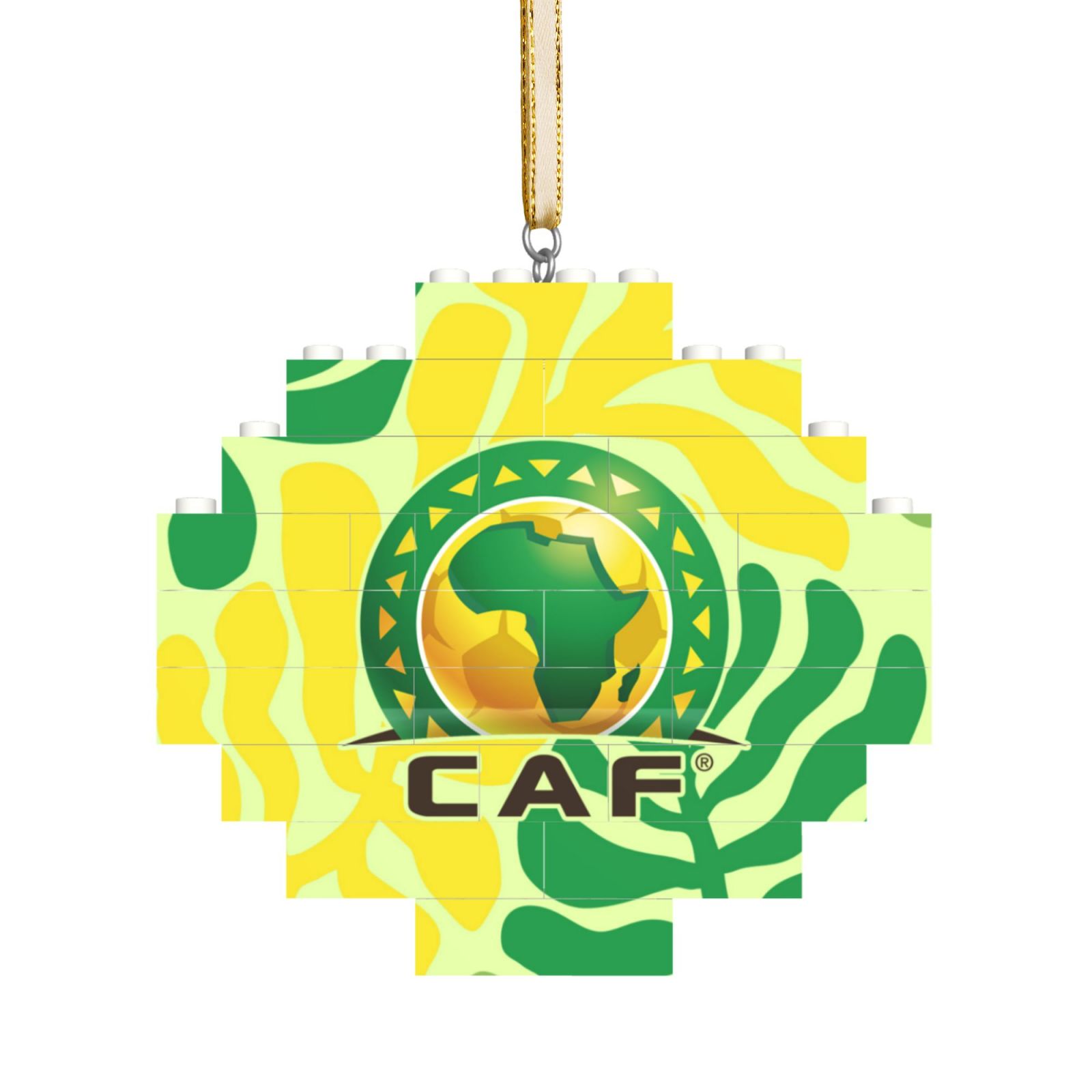 CAF Building Block Puzzle Ornament BBP2175 - Soccerfana