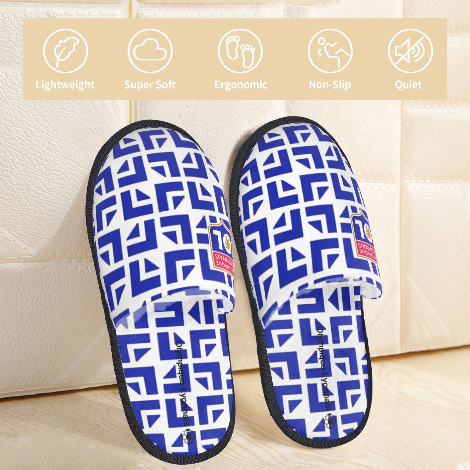 Olympique Lyonnais Cotton Slippers FSP2342 - Soccerfana