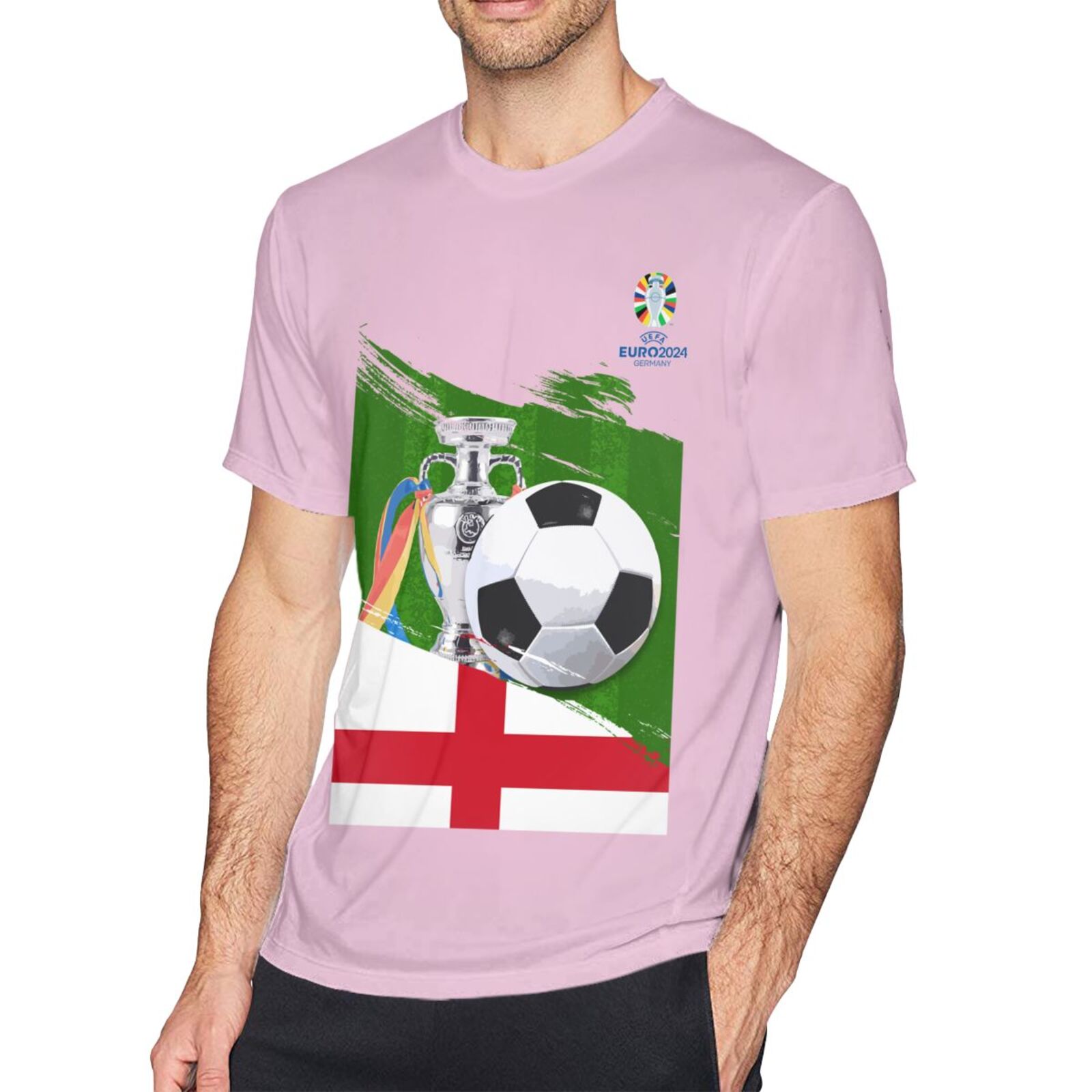 Men's England EURO 2024 Basic Short Sleeve T-Shirt BST1681 - Soccerfana