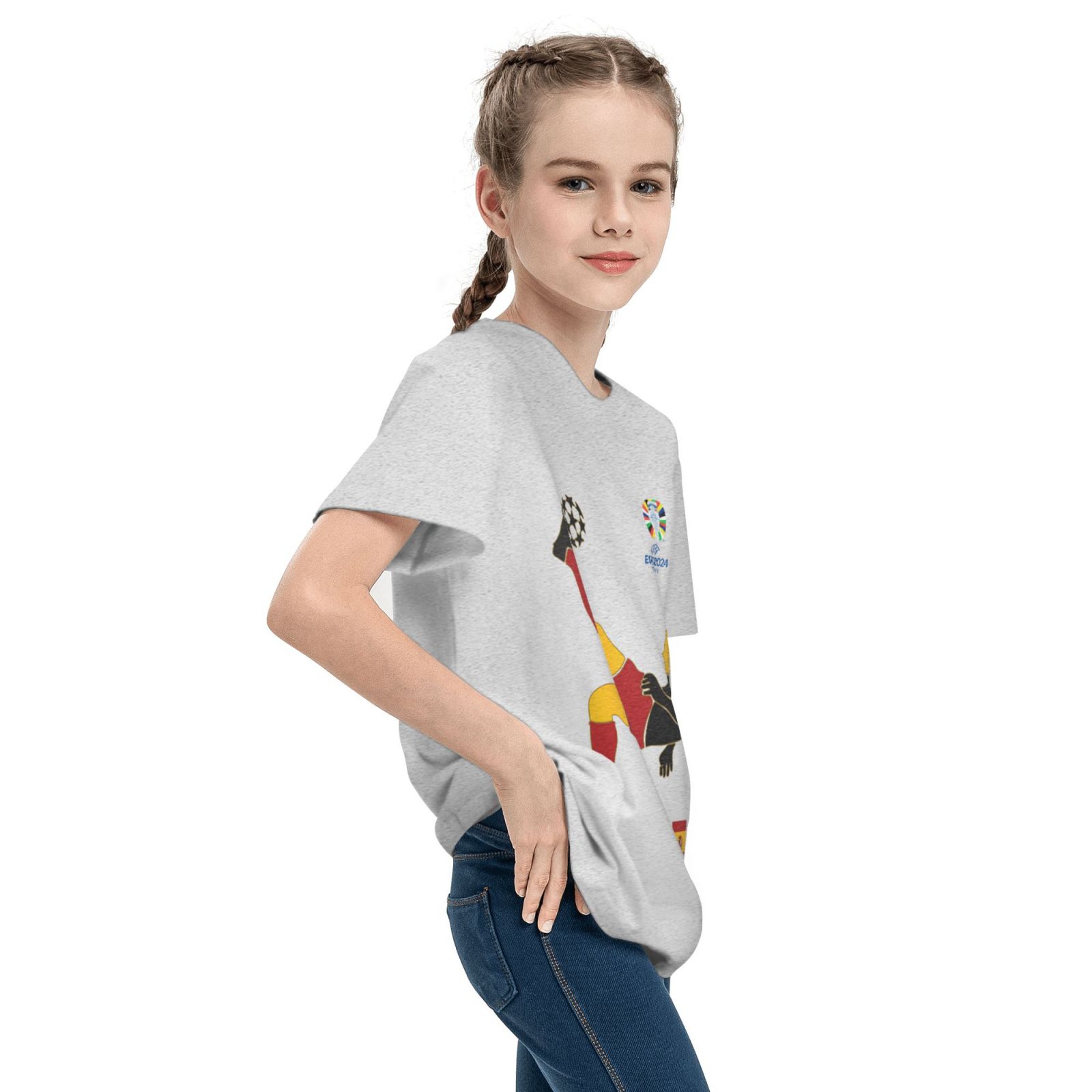 Kid's Spain EURO 2024 Teenage T-shirt TET1726 - Soccerfana
