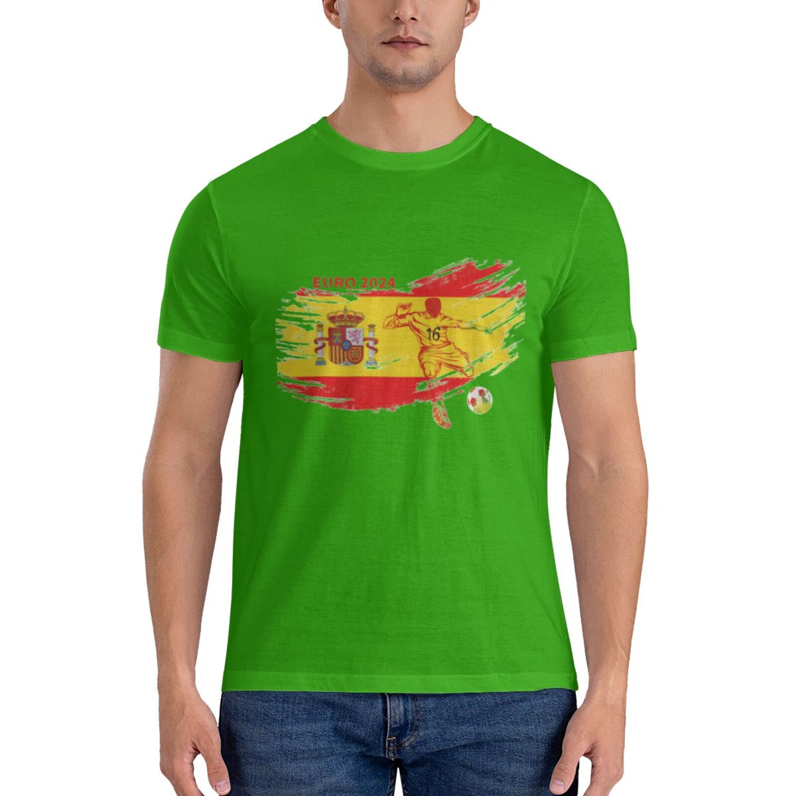 Men's Spain EURO 2024 Basic Short Sleeve T-Shirt BST1752 - Soccerfana