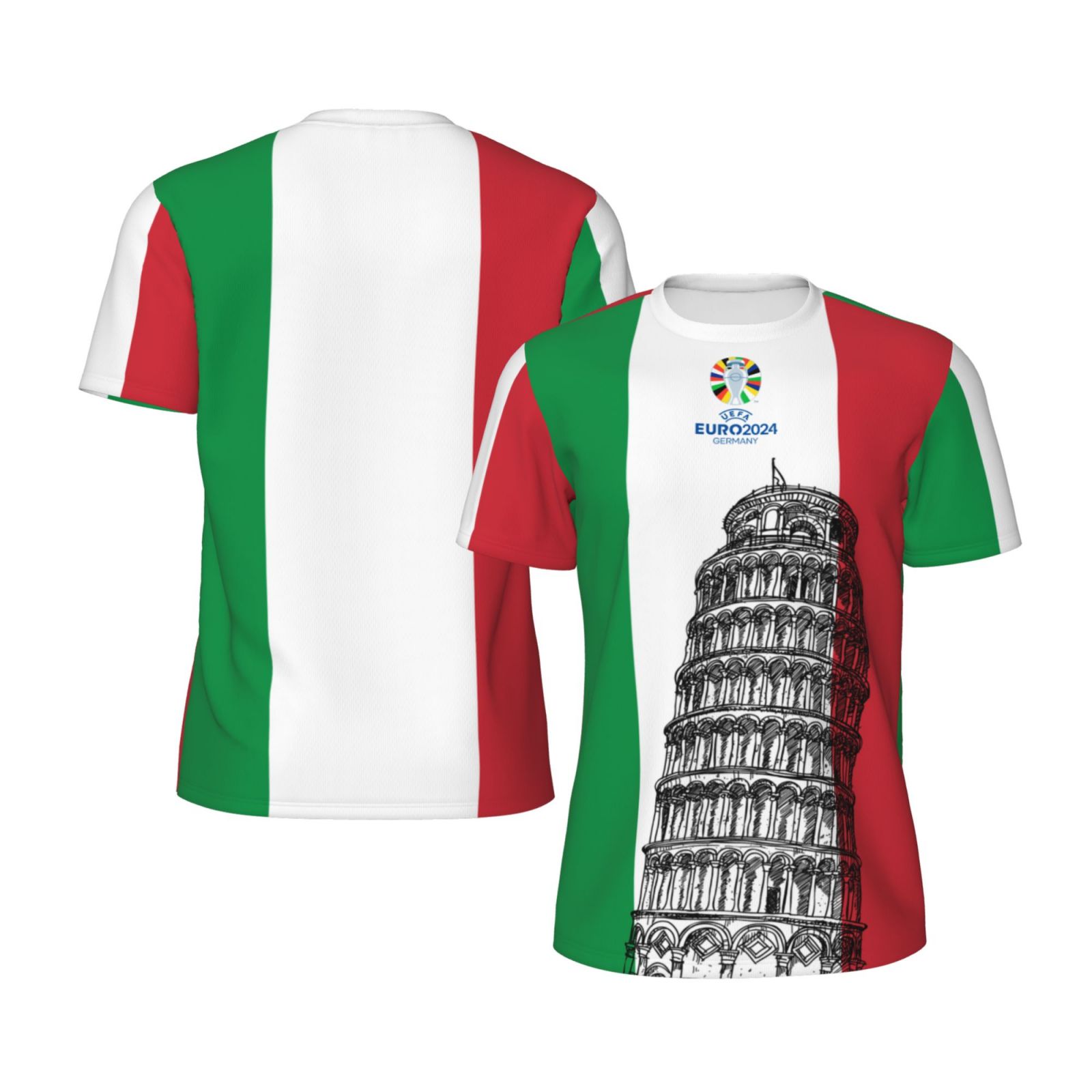 Men's ItalyT-shirt EURO 2024 Short Sleeved Mesh T-Shirt SMT1714 - Soccerfana