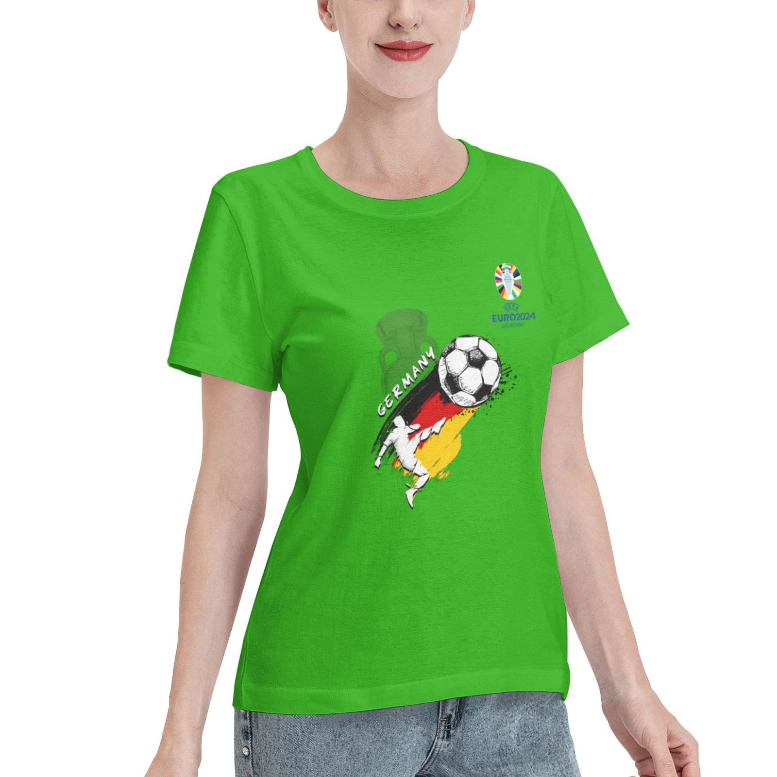 Women's Germany EURO 2024 Basic Short Sleeve T-Shirt WBT1680 - Soccerfana