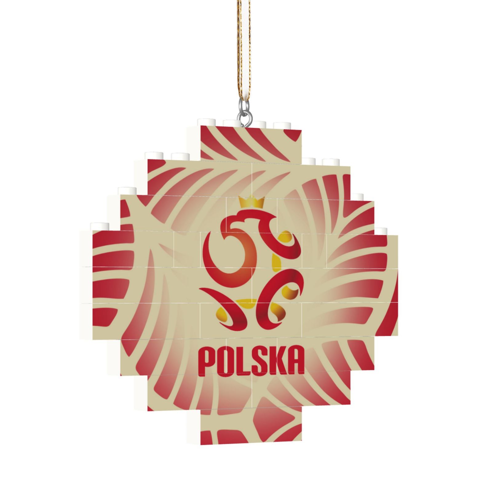 Poland Building Block Puzzle Ornament BBP2195 - Soccerfana